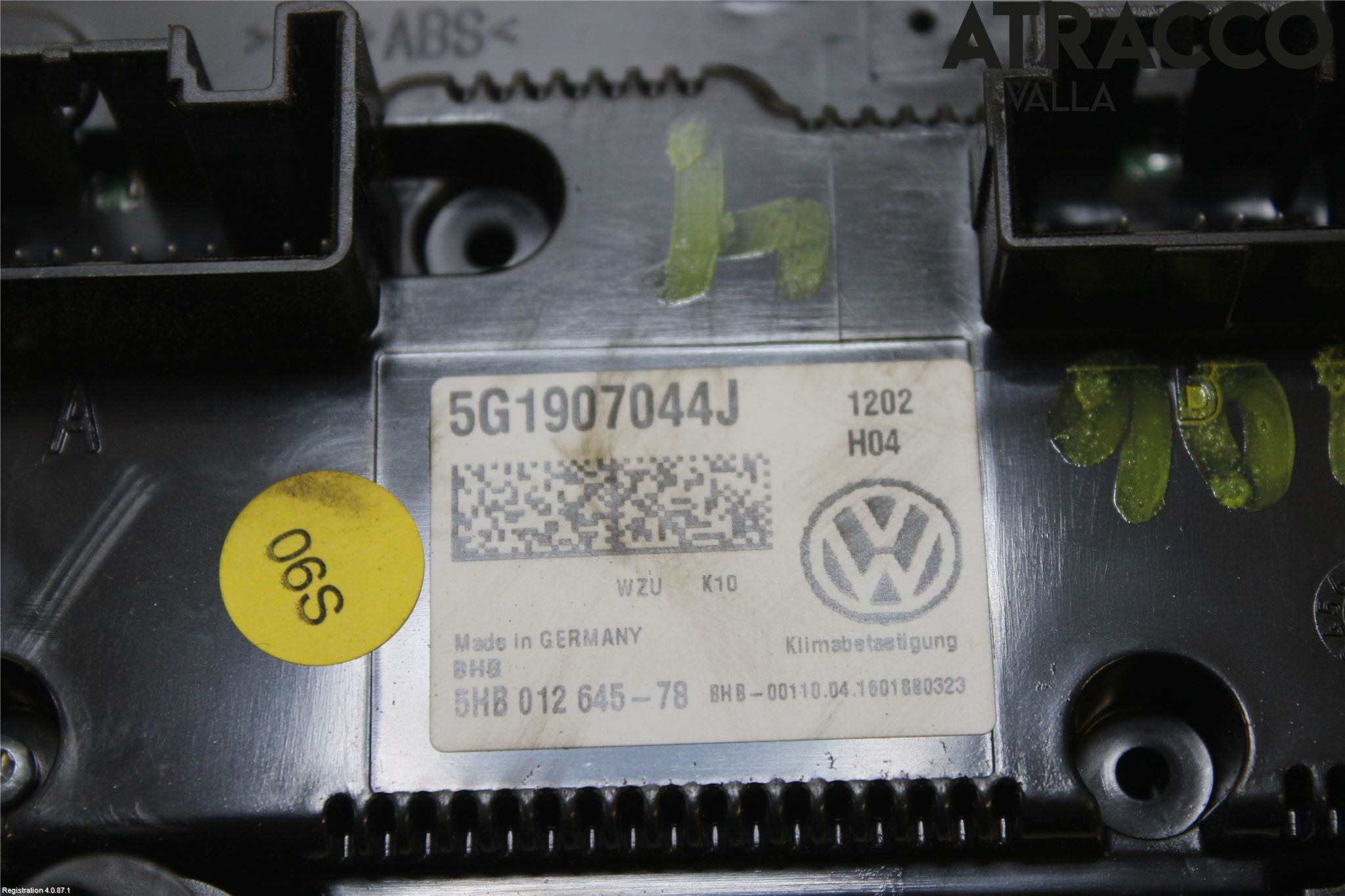 Volkswagen VW PASSAT 15-19 Varme Ac Betjening-Display