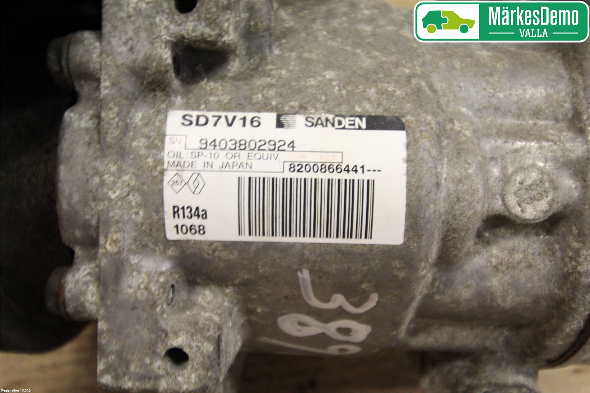 Dacia SANDERO 09-13 Varme Ac Kompressor