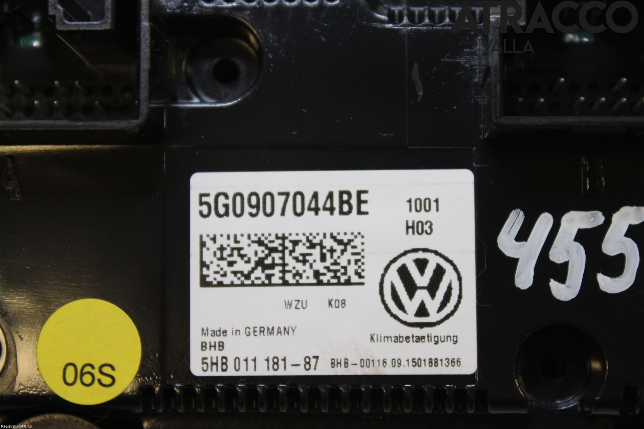Volkswagen VW GOLF / E-GOLF VII 13-20 Varme Ac Betjening-Display