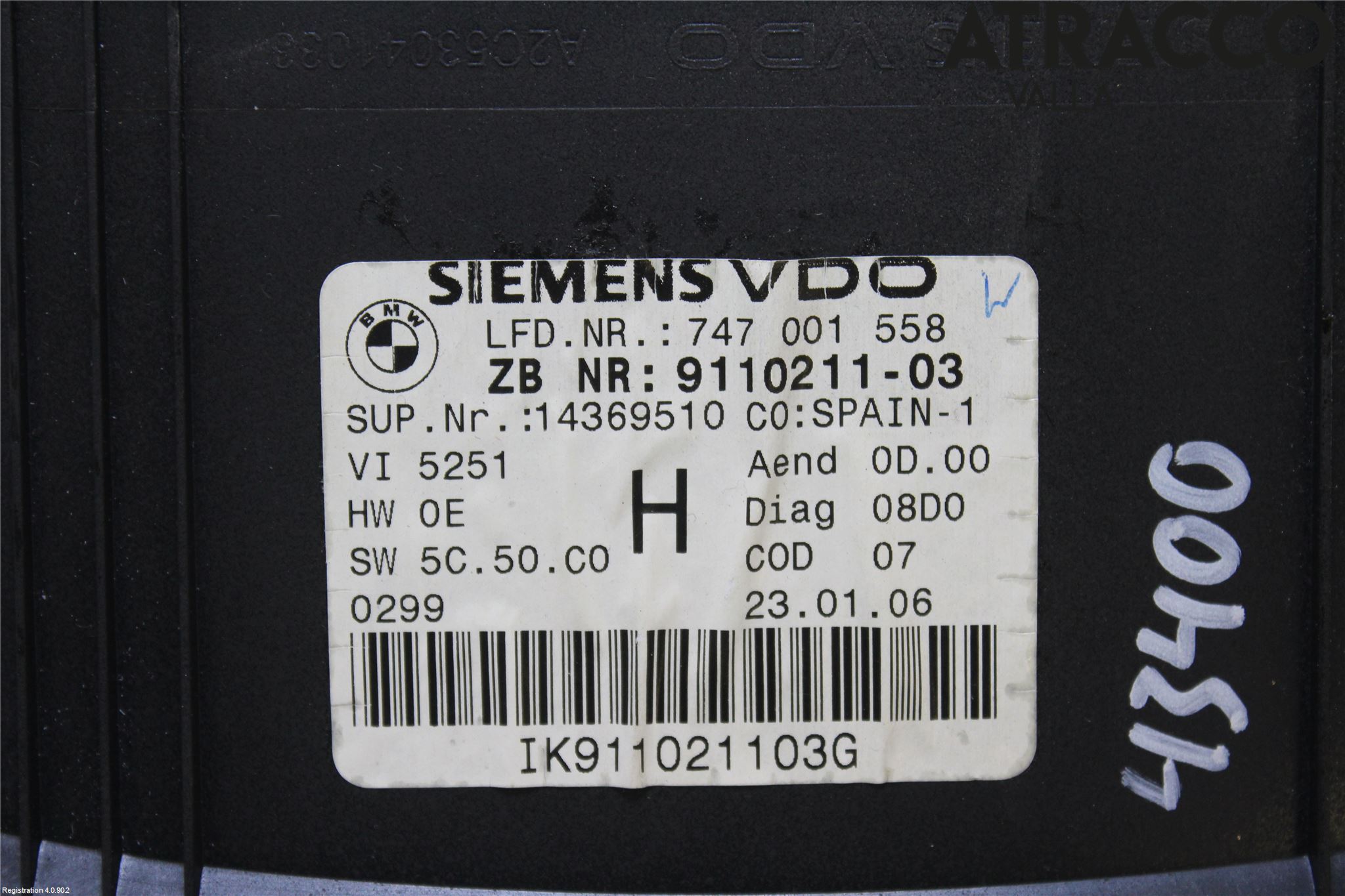 BMW 3 E90/91 SED/TOU 05-12 Instr Kombinert