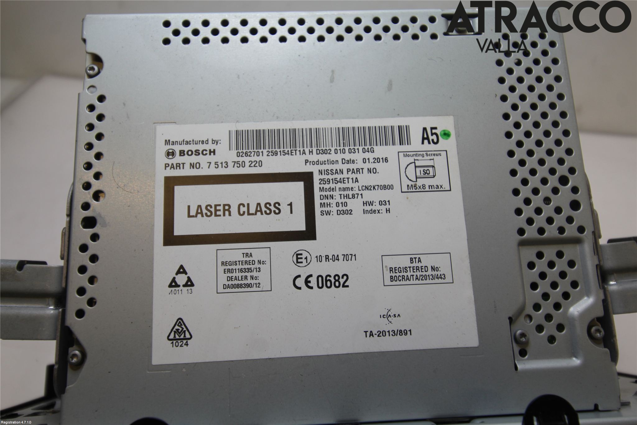 Nissan QASHQAI 14-17 Stereo Radio Med Cd