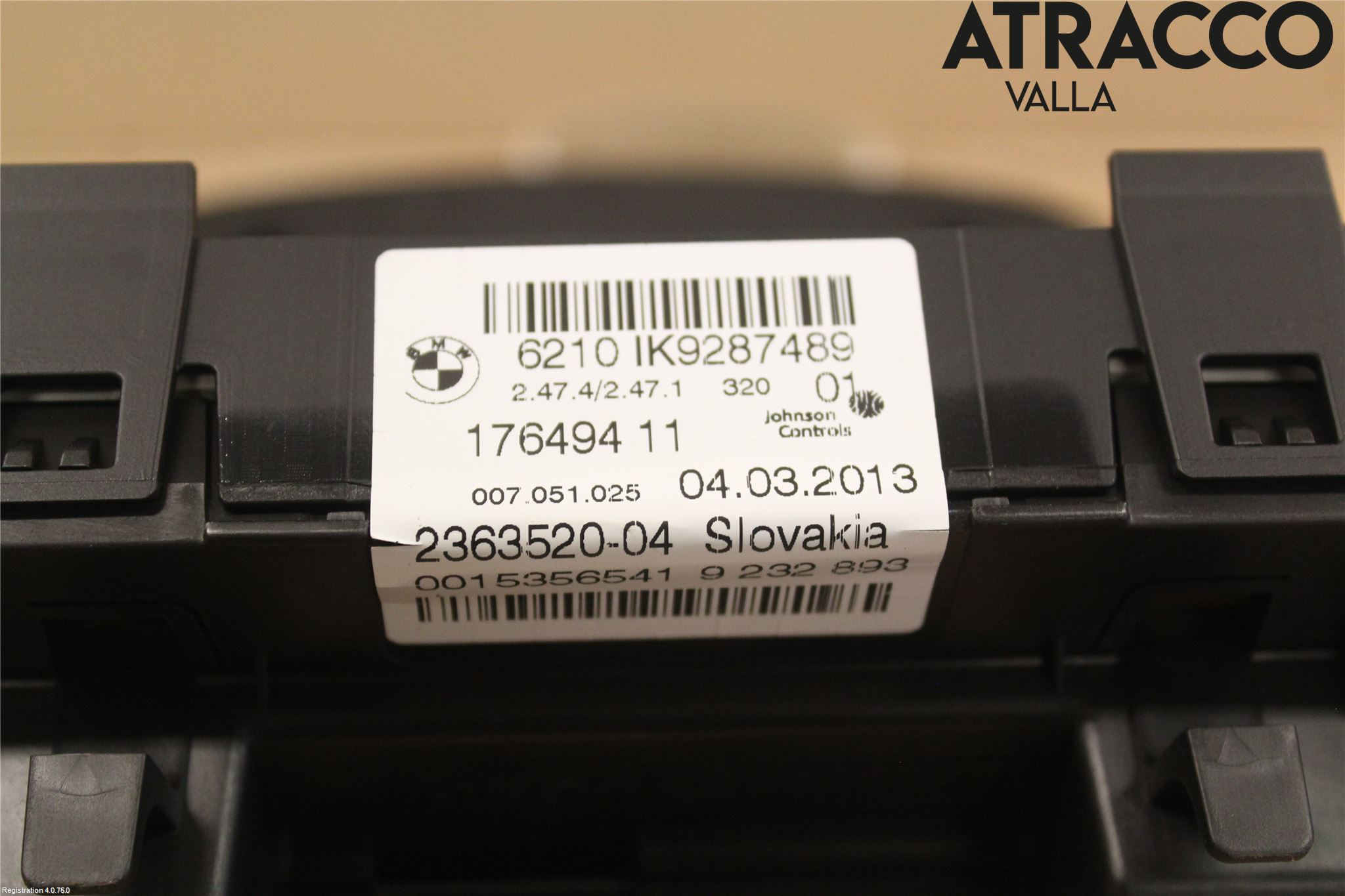 BMW 3 F30/F31/F80 12-19 Instr Kombinert