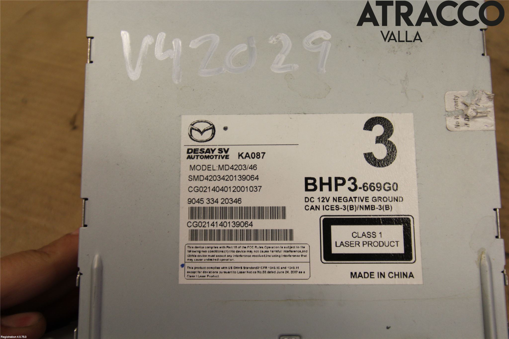 Mazda 3 III 14-19 Stereo Radio Med Cd