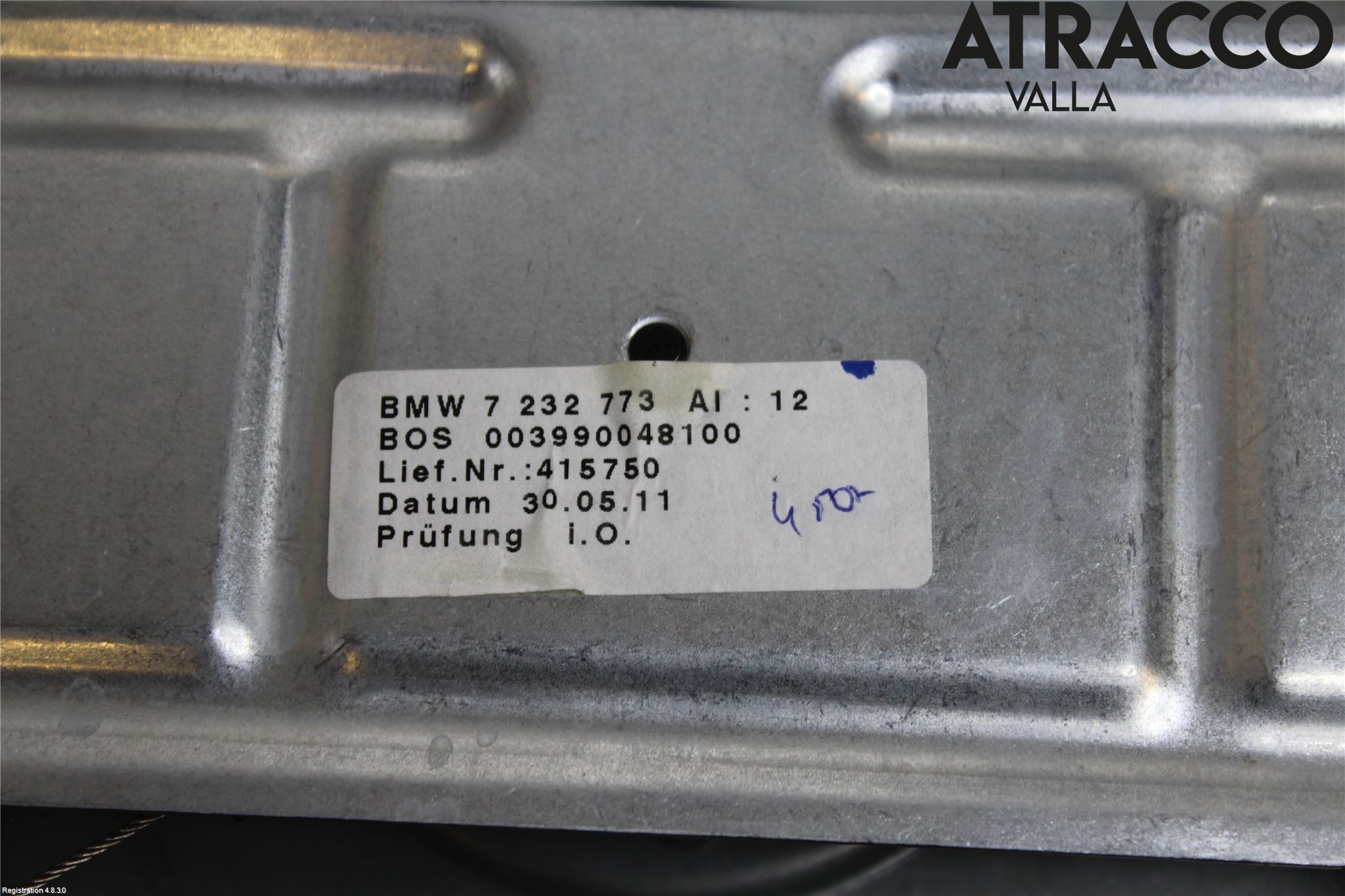 BMW 5 F10/F11/F18 09-17 Innr Innsyn Beskytelse Stv