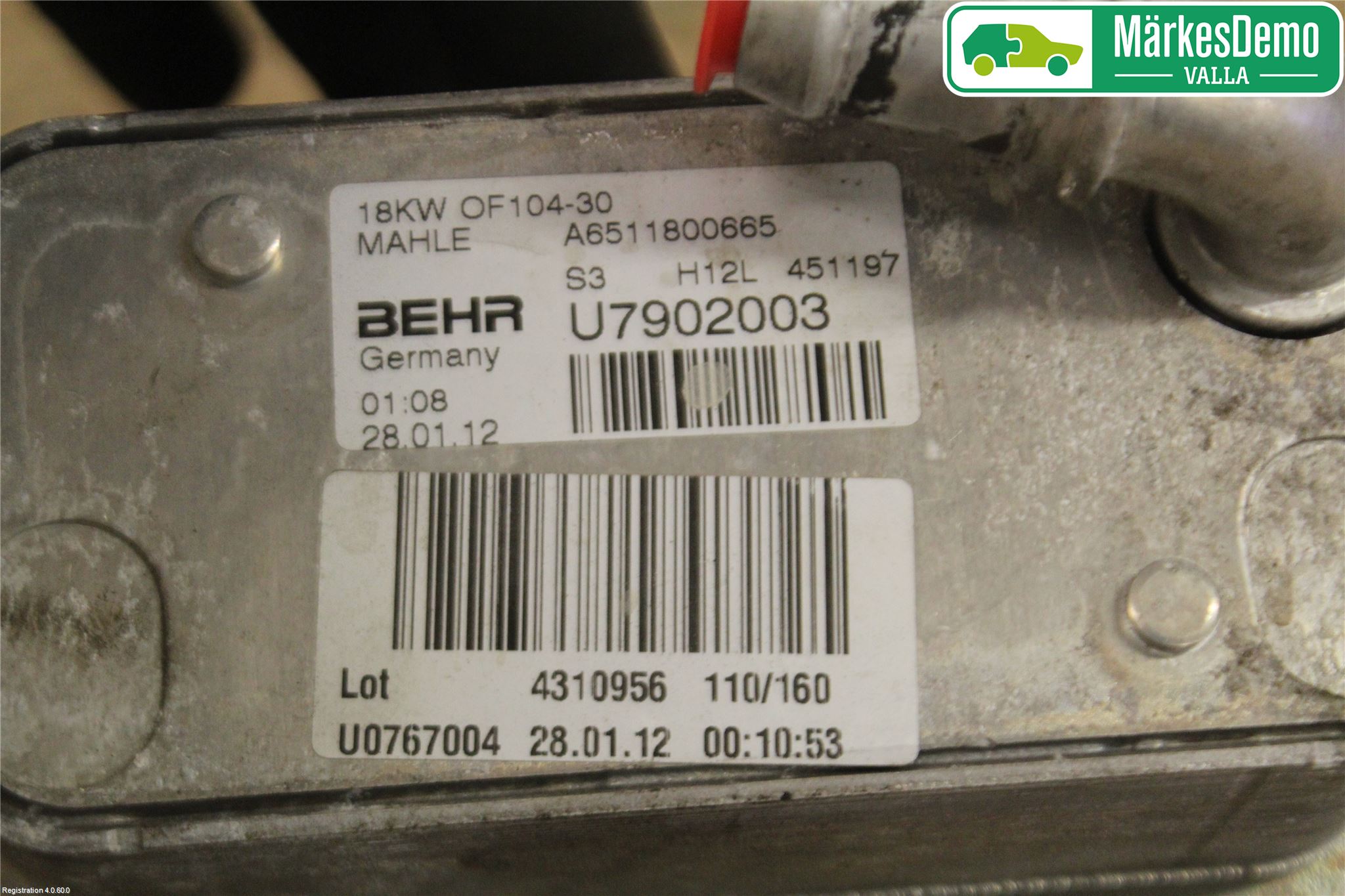 Mercedes-Benz MB C-KLASS (W204) 07-15 Radiator Oljekjøler Motor