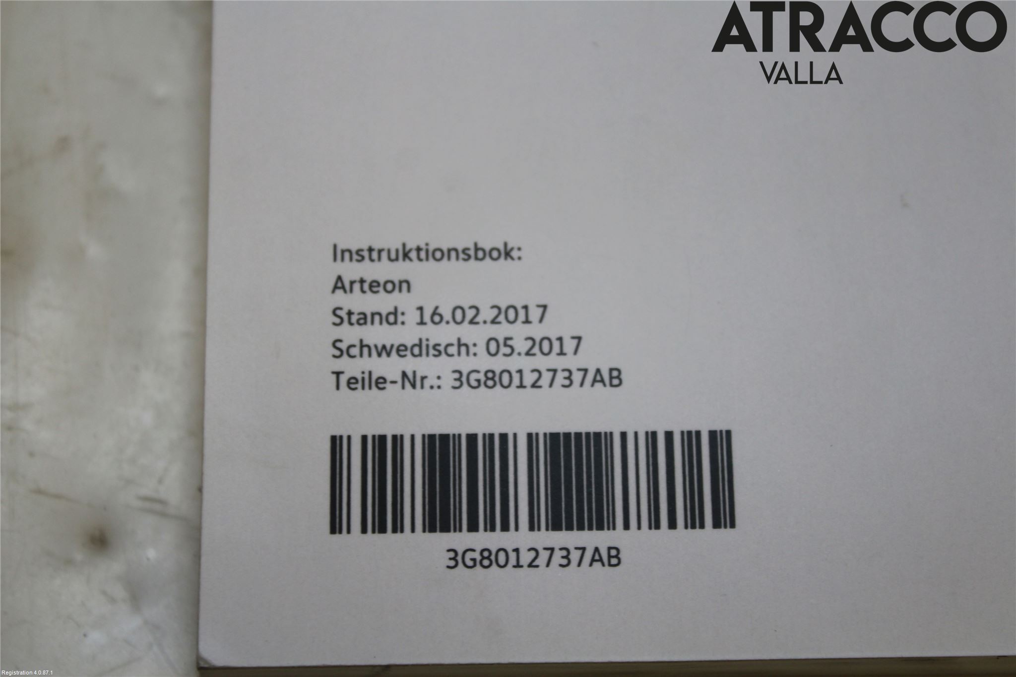Volkswagen VW ARTEON 17- Instruksjonsbok