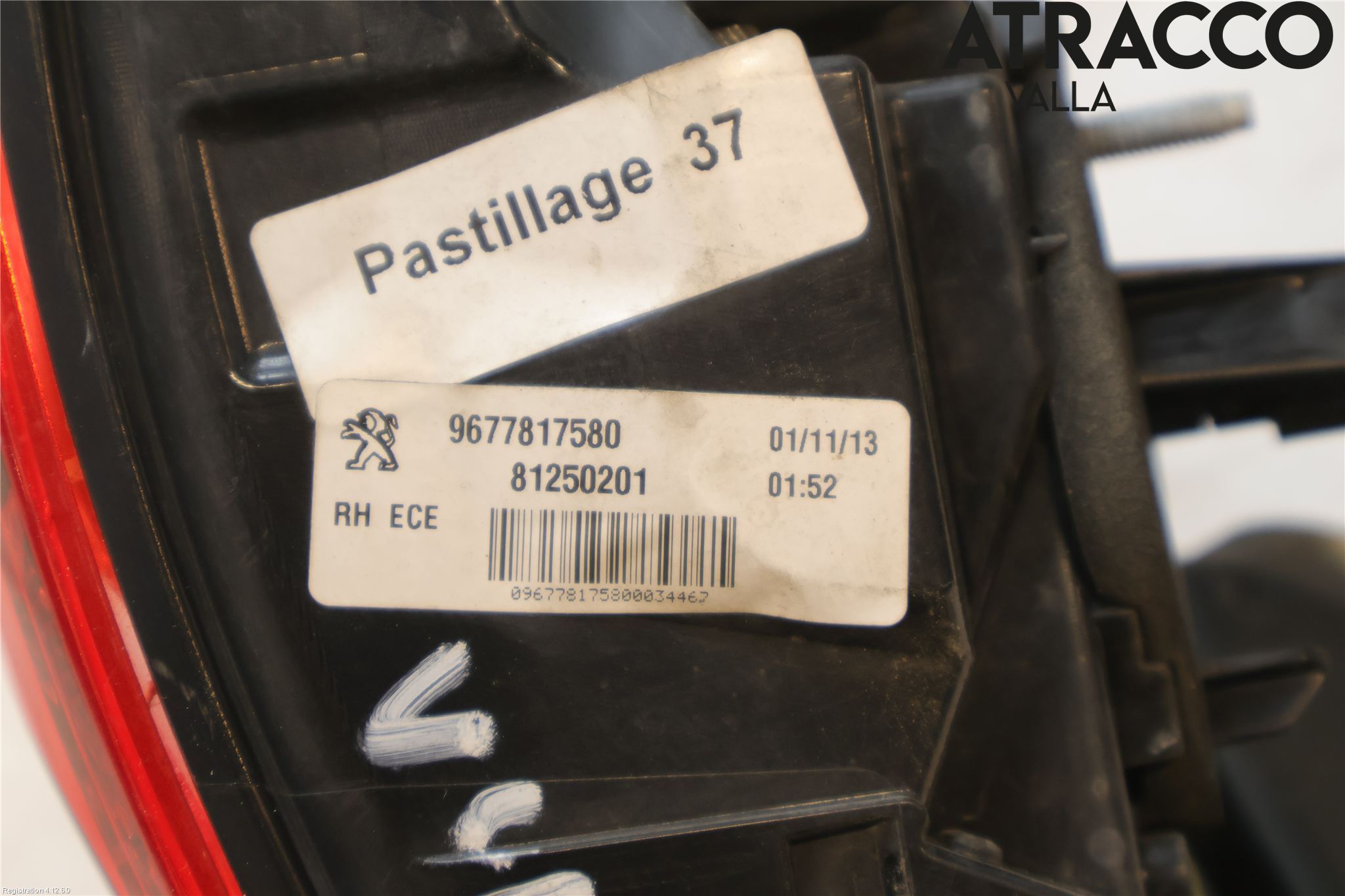 Peugeot 308 14-21 Baklykt Høyre