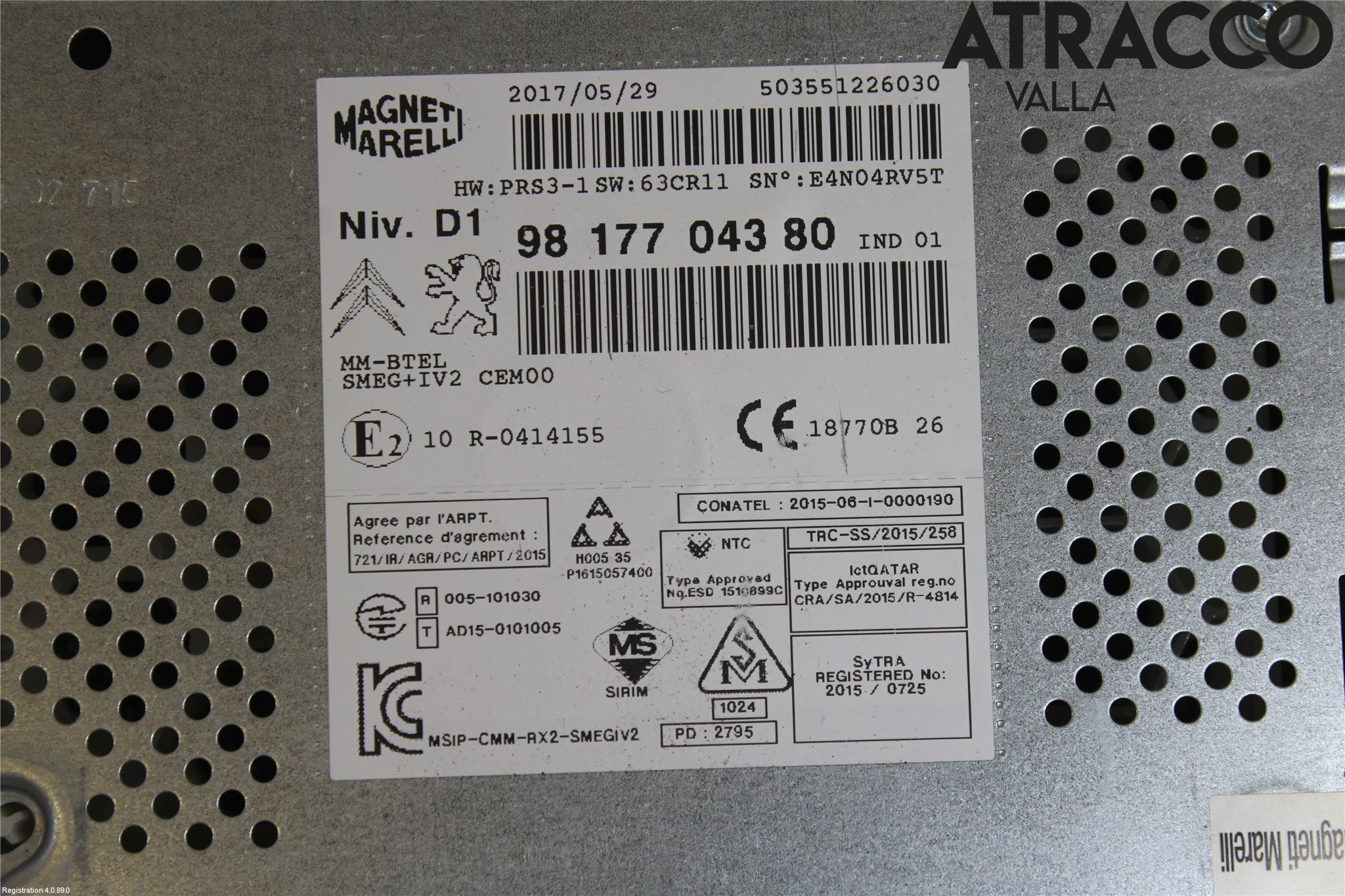 Citroen BERLINGO 08-18 Stereo Radio Med Cd