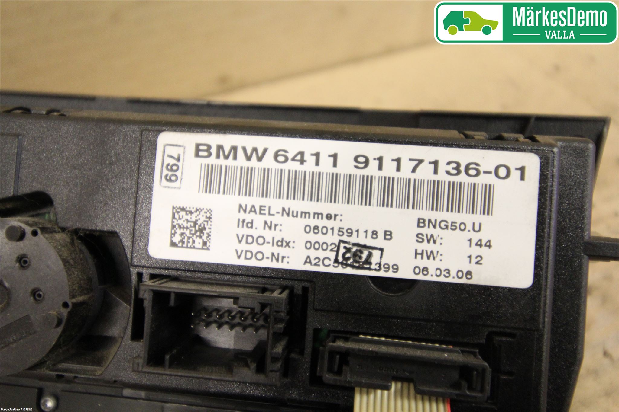 BMW 3 E90/91 SED/TOU 05-12 Varme Ac Betjening-Display