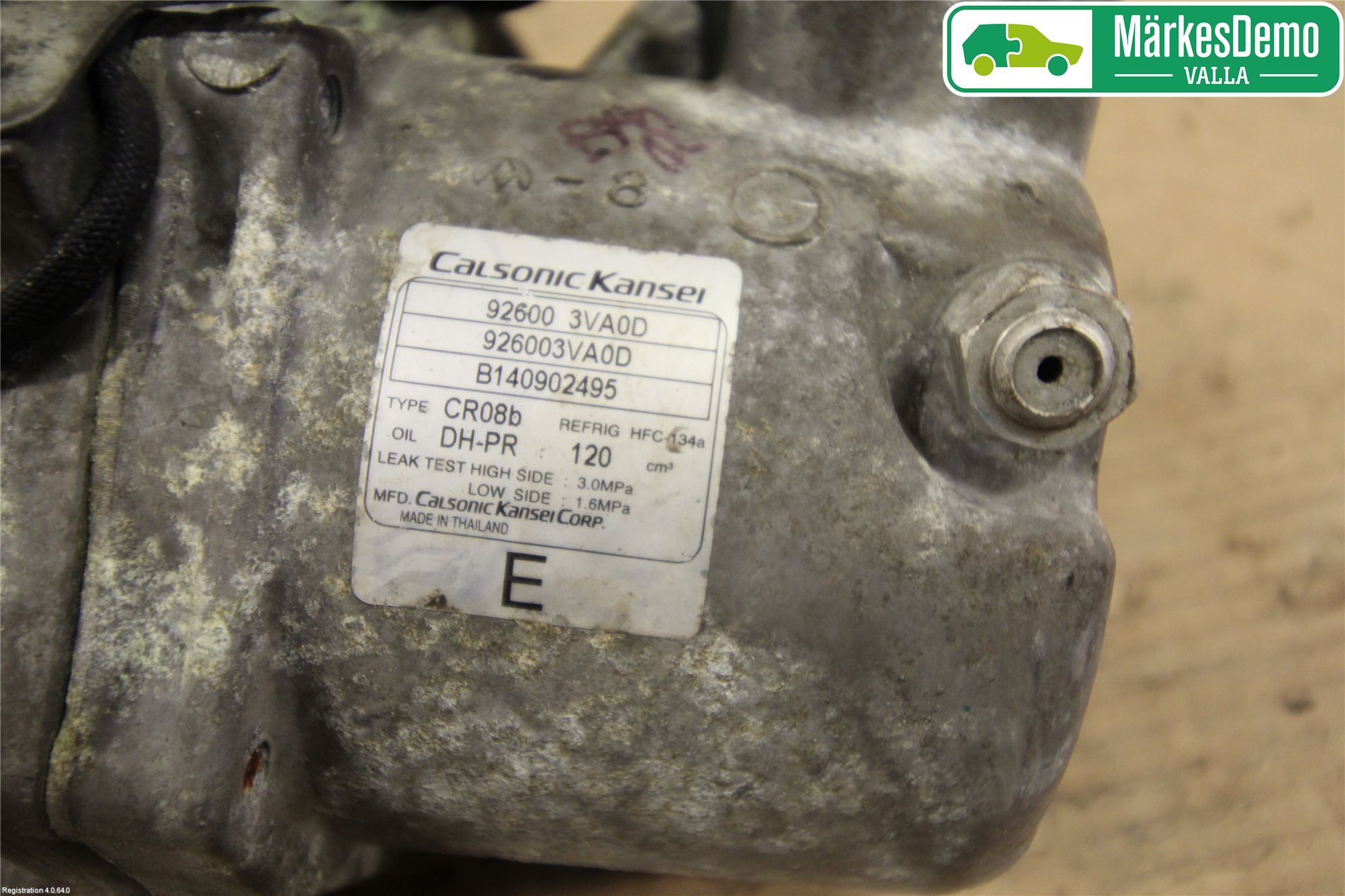 Nissan MICRA 11-16 Varme Ac Kompressor