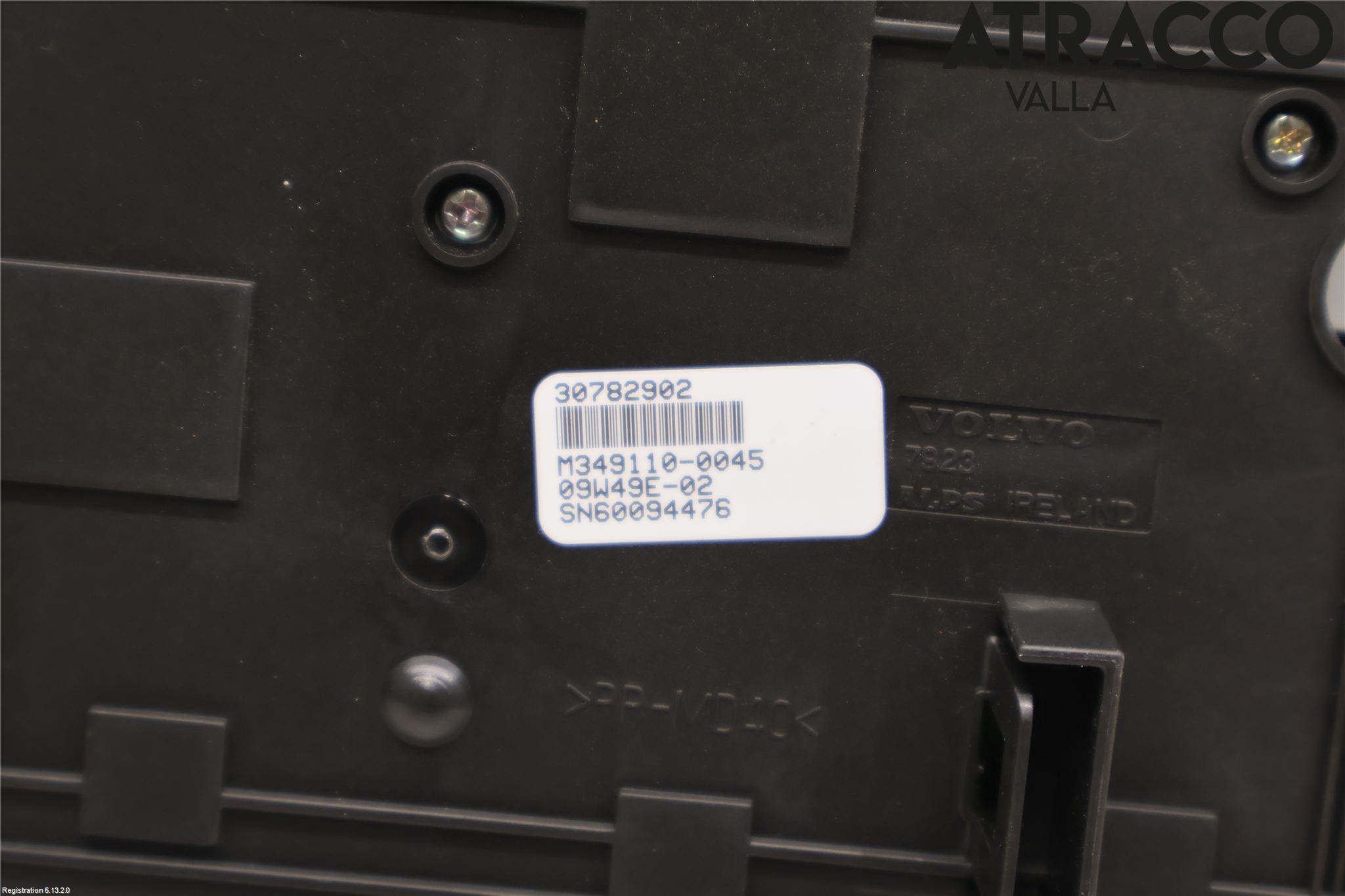 Volvo XC70 08-13 Varme Ac Betjening-Display
