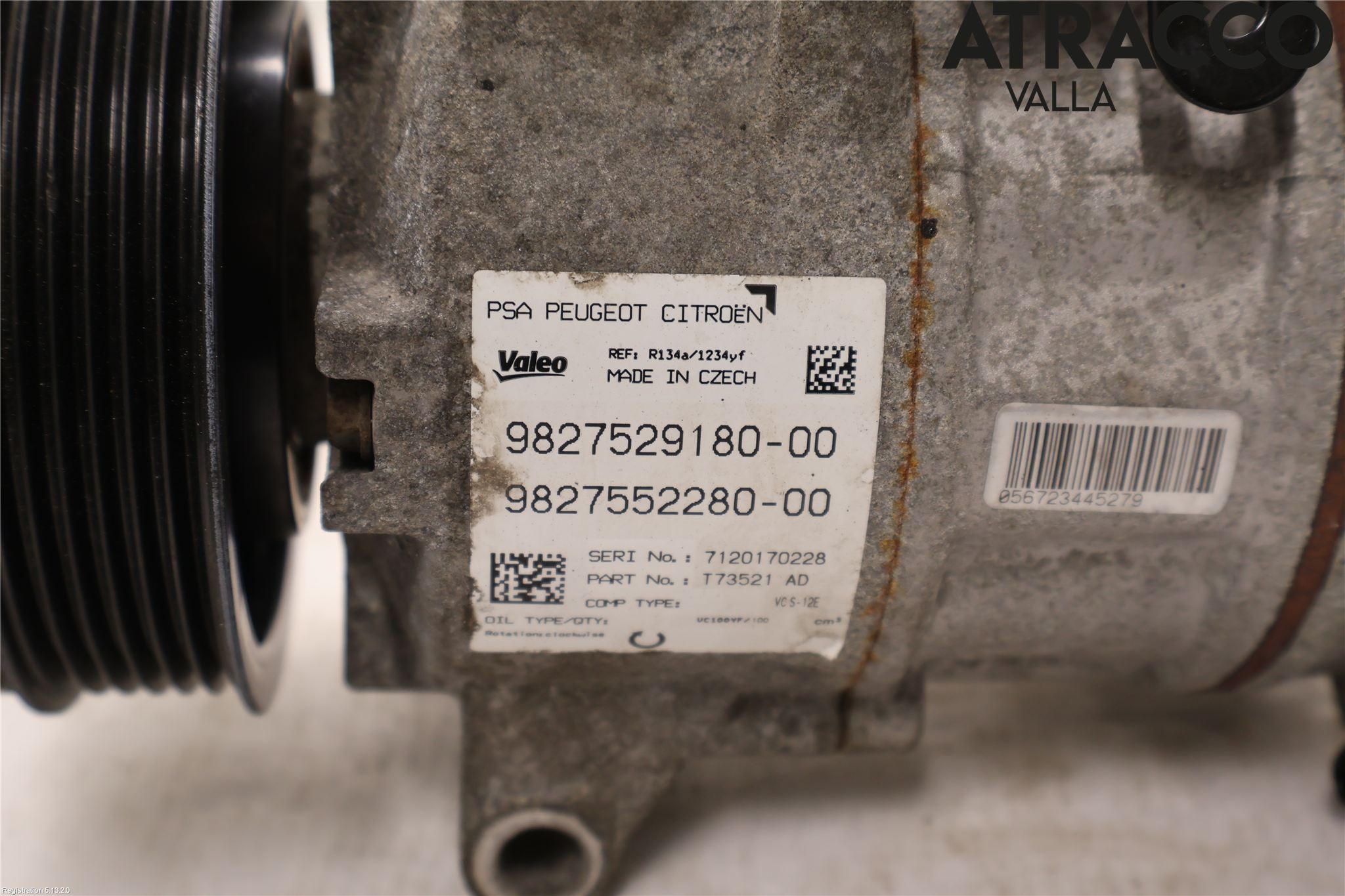 Peugeot 308 14-21 Varme Ac Kompressor