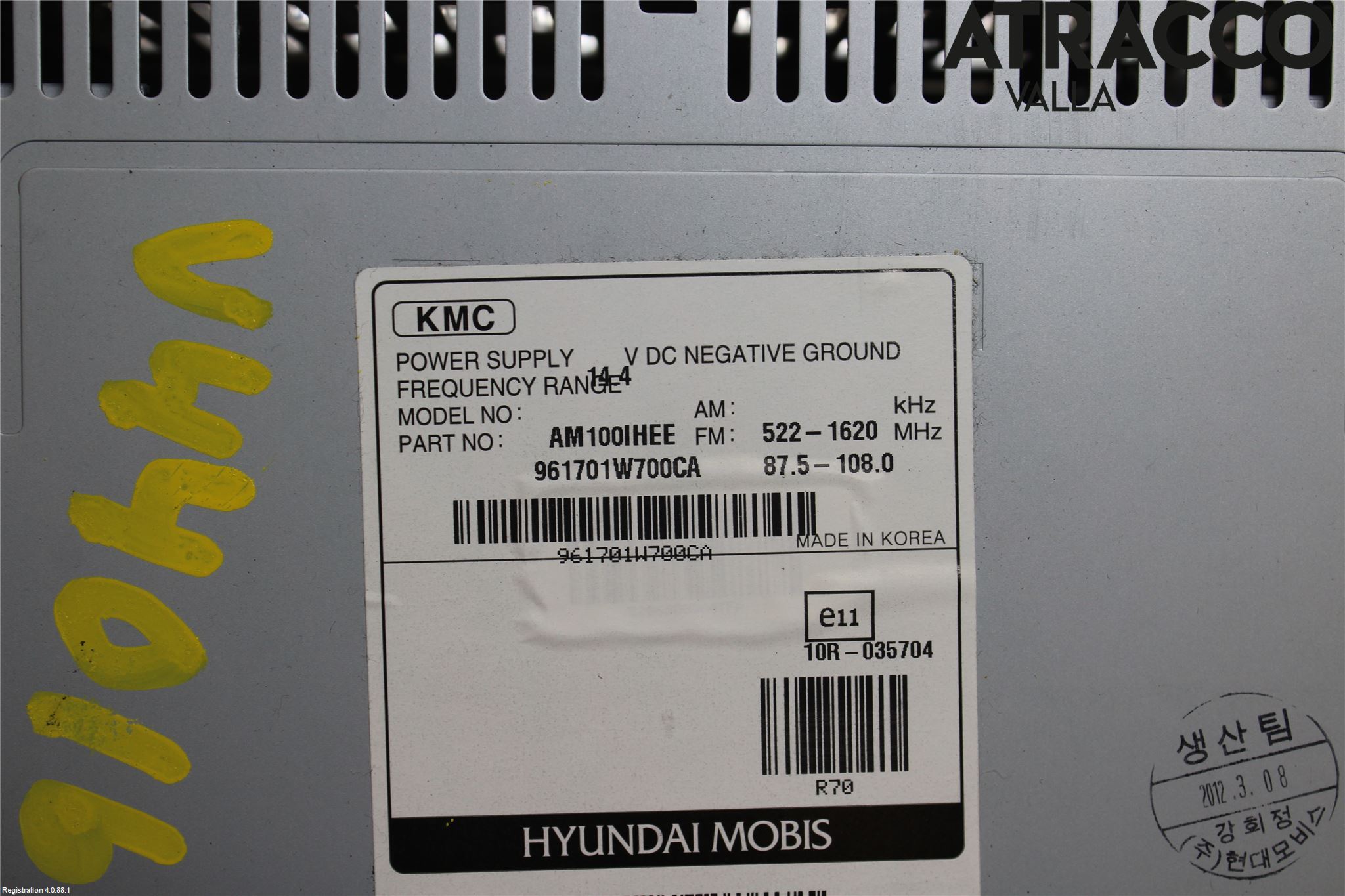 Kia RIO 12-16 Stereo Radio Med Cd