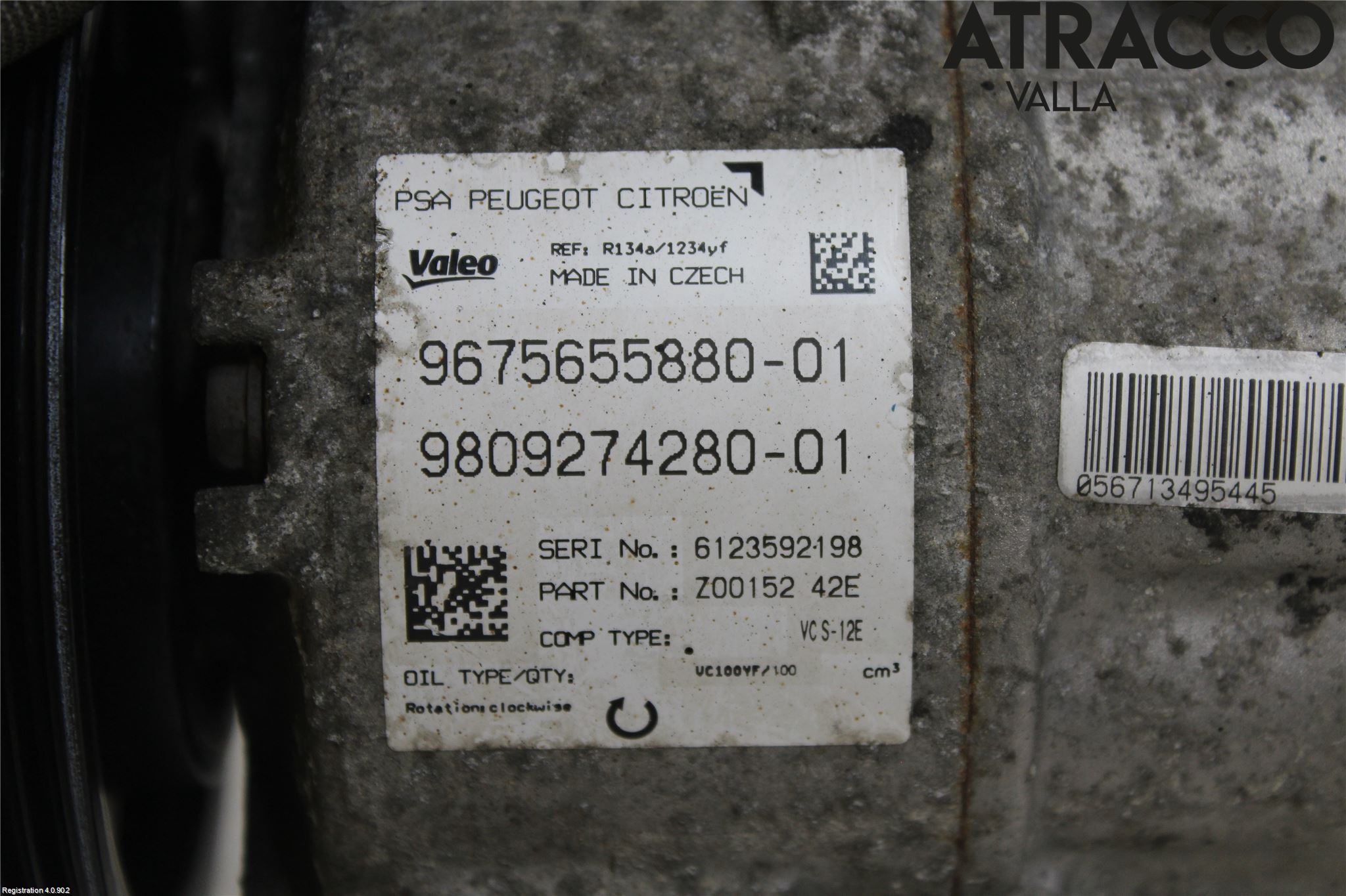 Peugeot 308 14-21 Varme Ac Kompressor