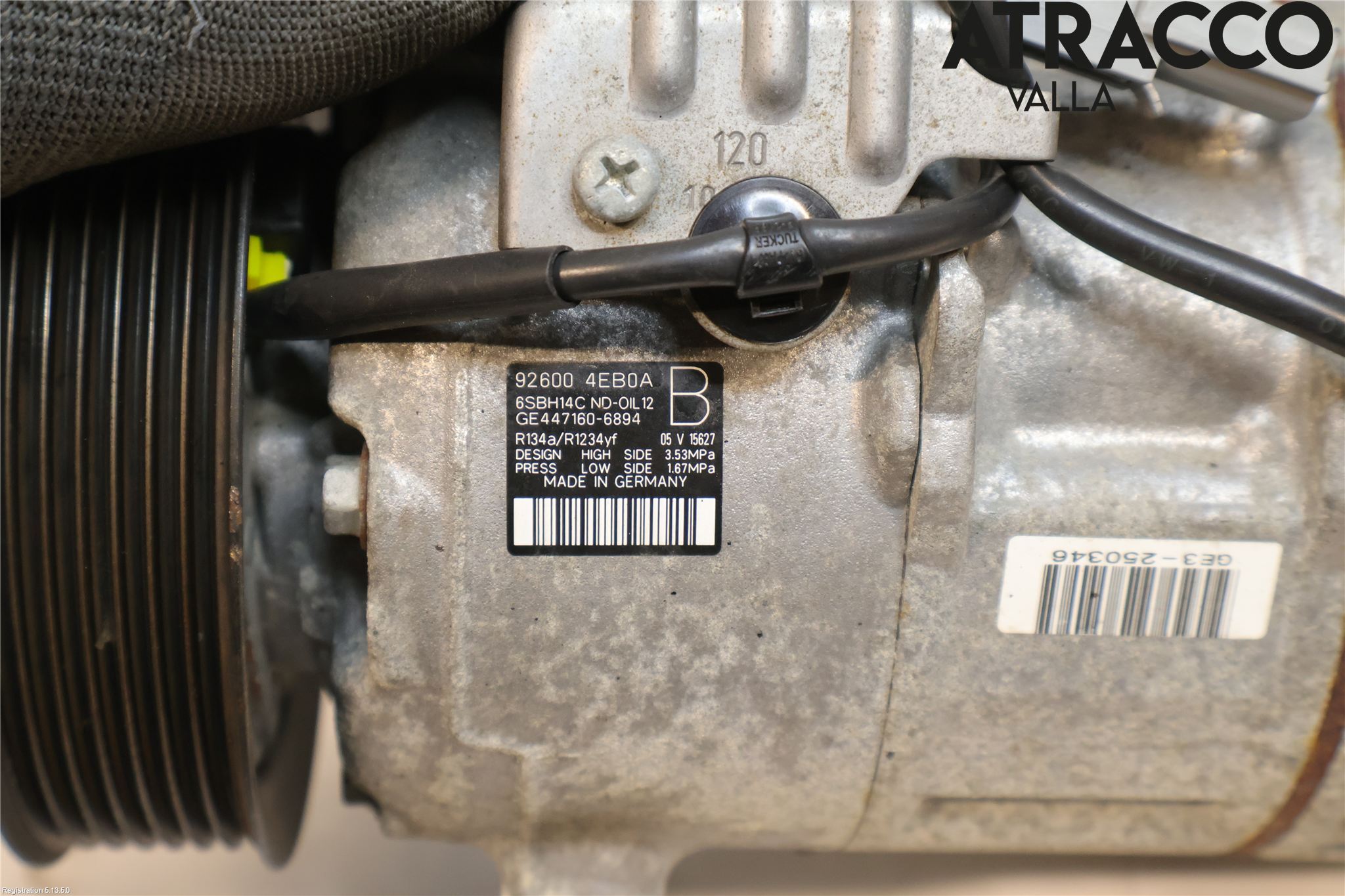 Nissan QASHQAI 17-21 Varme Ac Kompressor