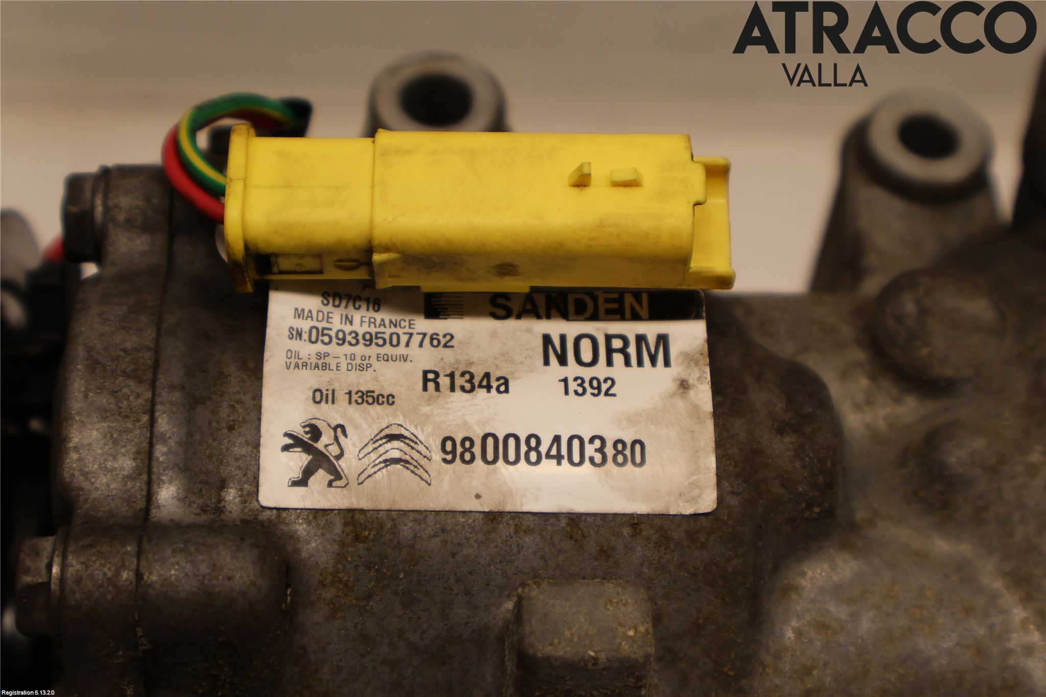 Citroen C5 08-17 Varme Ac Kompressor