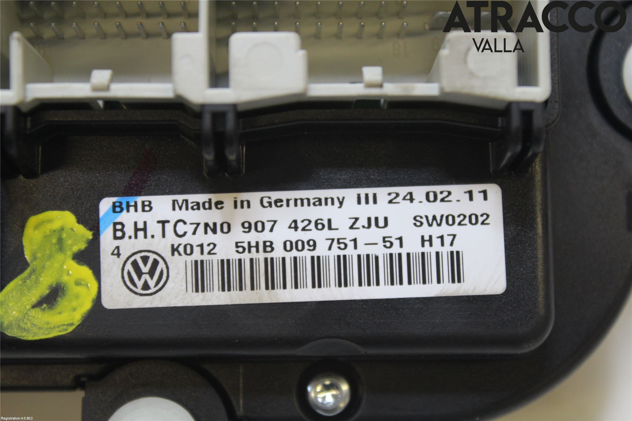 Volkswagen VW GOLF VI 09-13 Varme Ac Betjening-Display