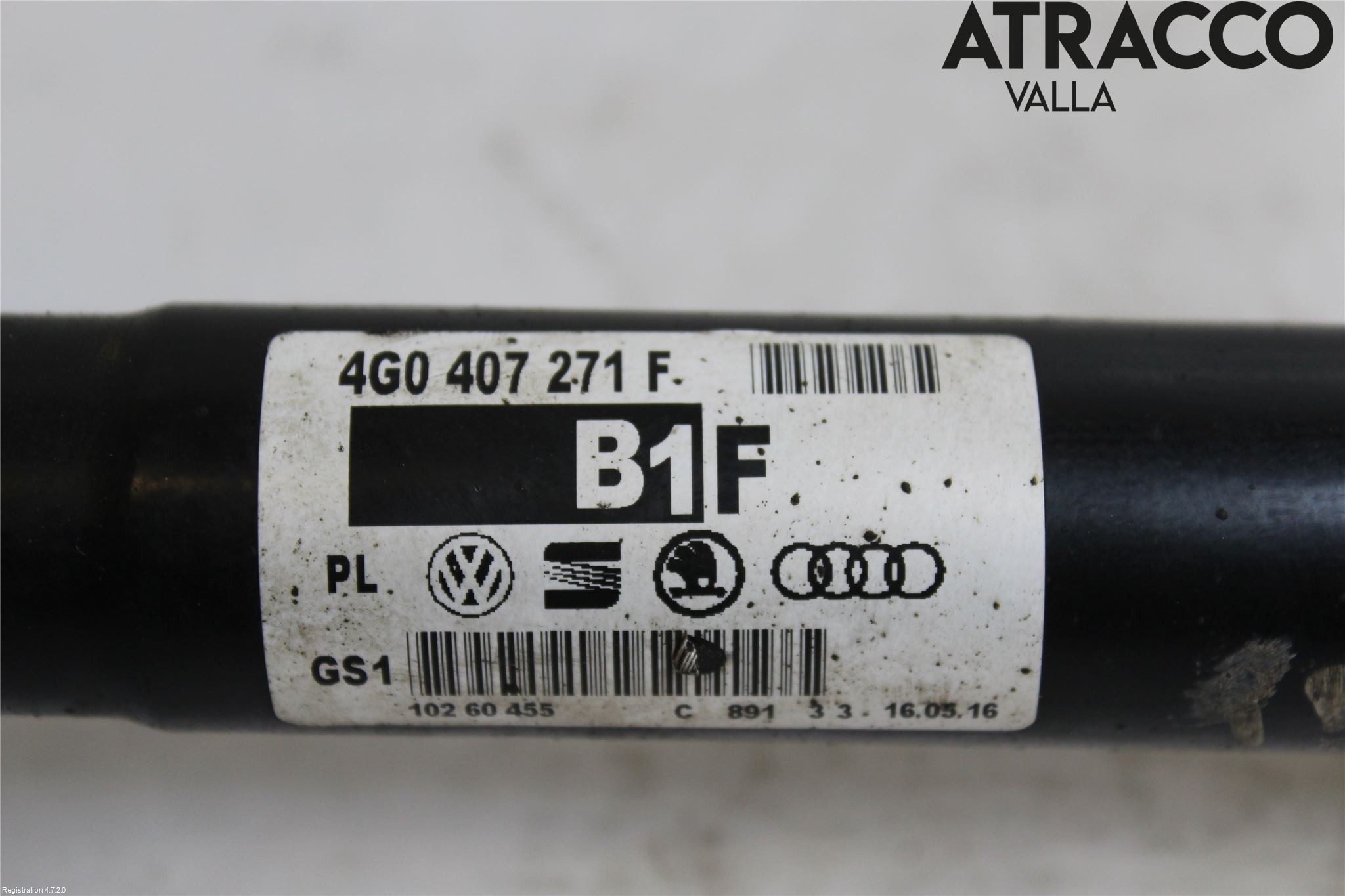 Audi A6 ALLROAD 12-18 Drivaksel Foran Kompl Høyre