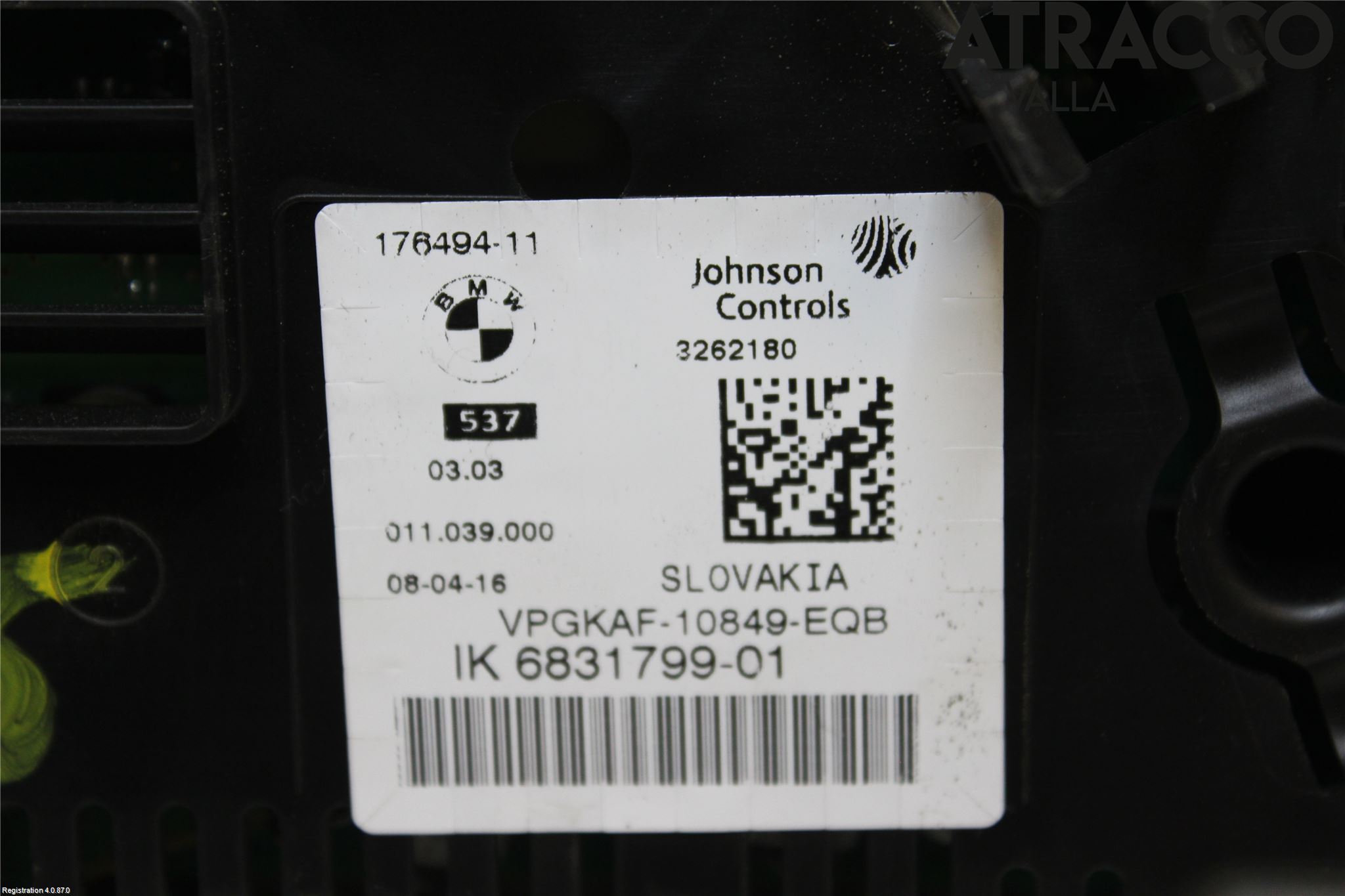 BMW 5 F10/F11/F18 09-17 Instr Kombinert