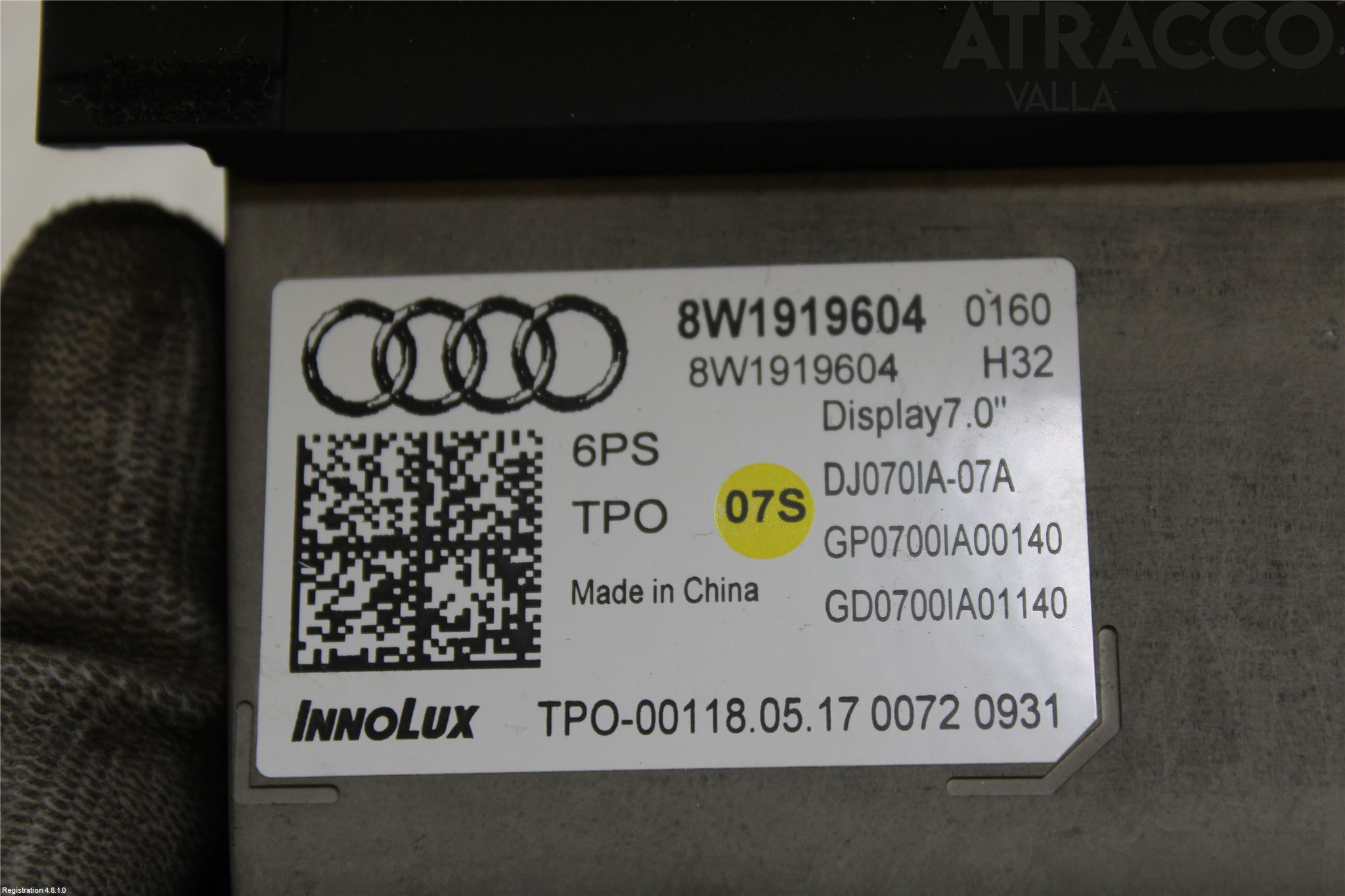 Audi A4/S4 B9 16-19 Multifunktionsdisplay