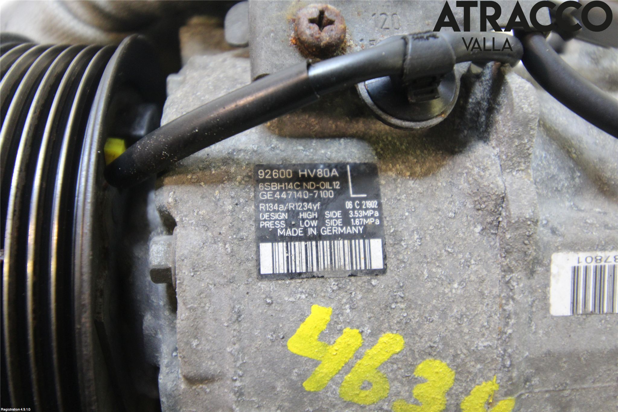 Nissan QASHQAI 17-21 Varme Ac Kompressor