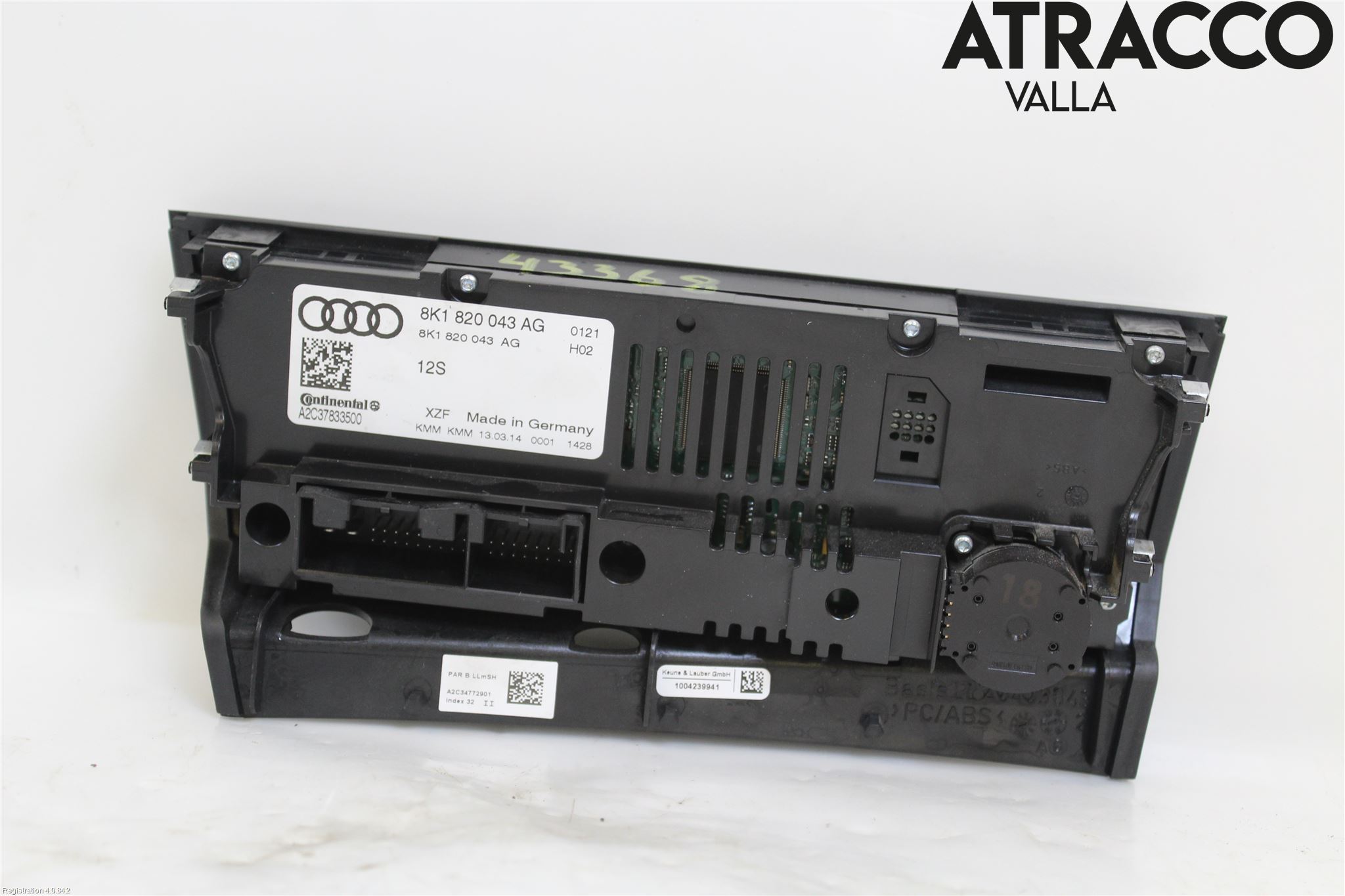 Audi A4 12-15 Varme Ac Betjening-Display
