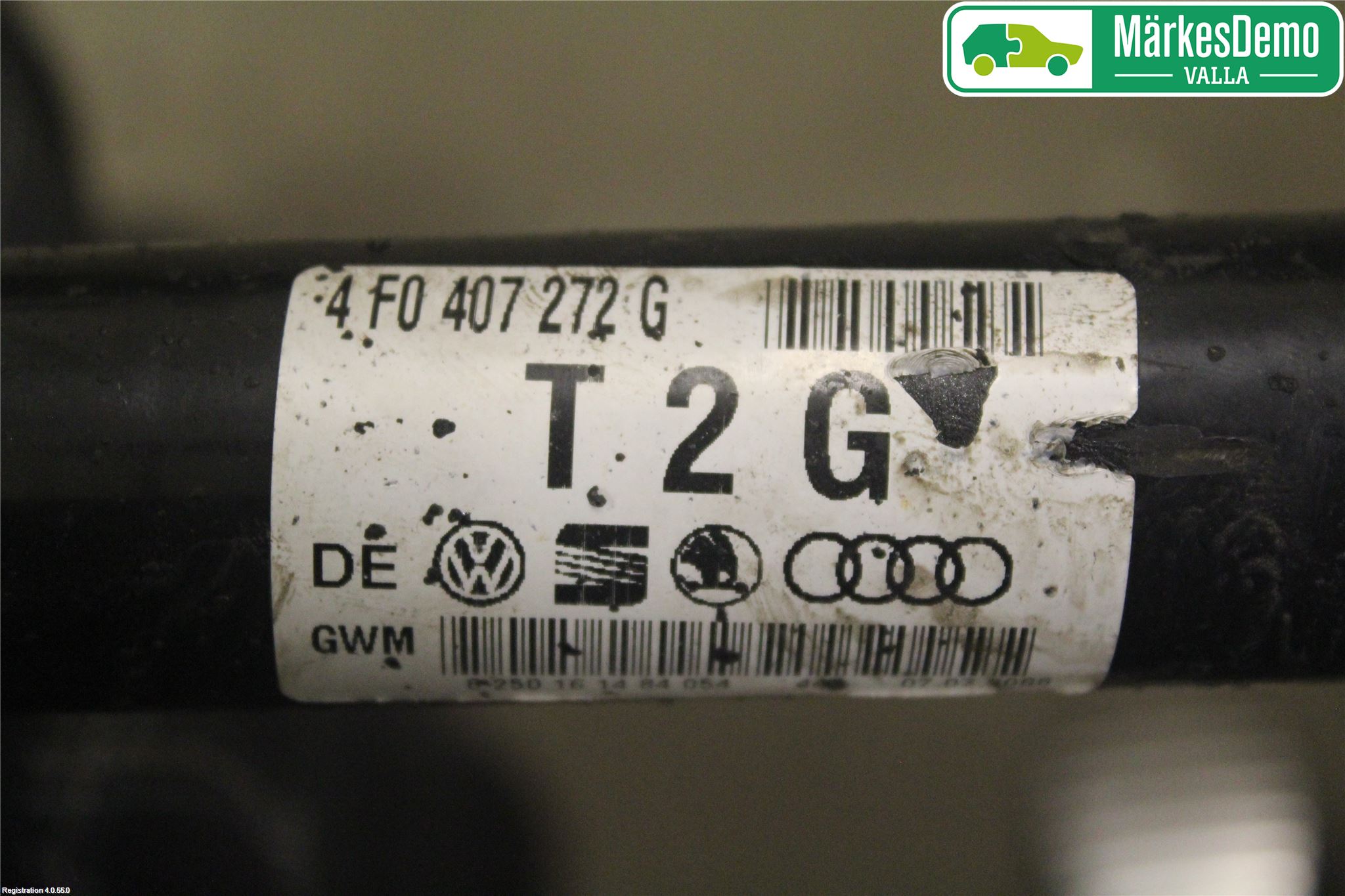 Audi A6/S6     05-11 Drivaksel Foran Kompl Høyre