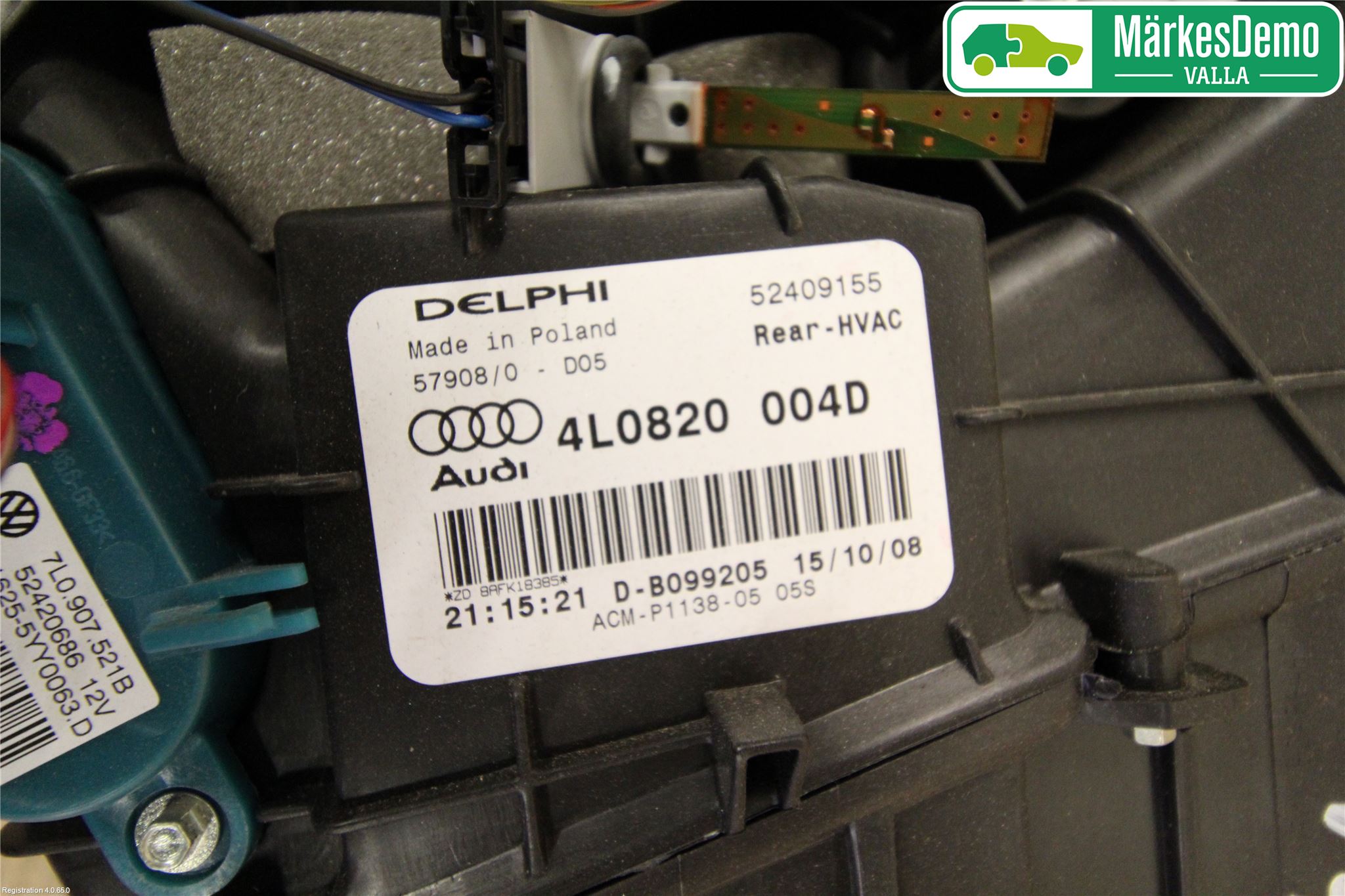 Audi Q7/SQ7 Varmeapparat Register Uten Ac