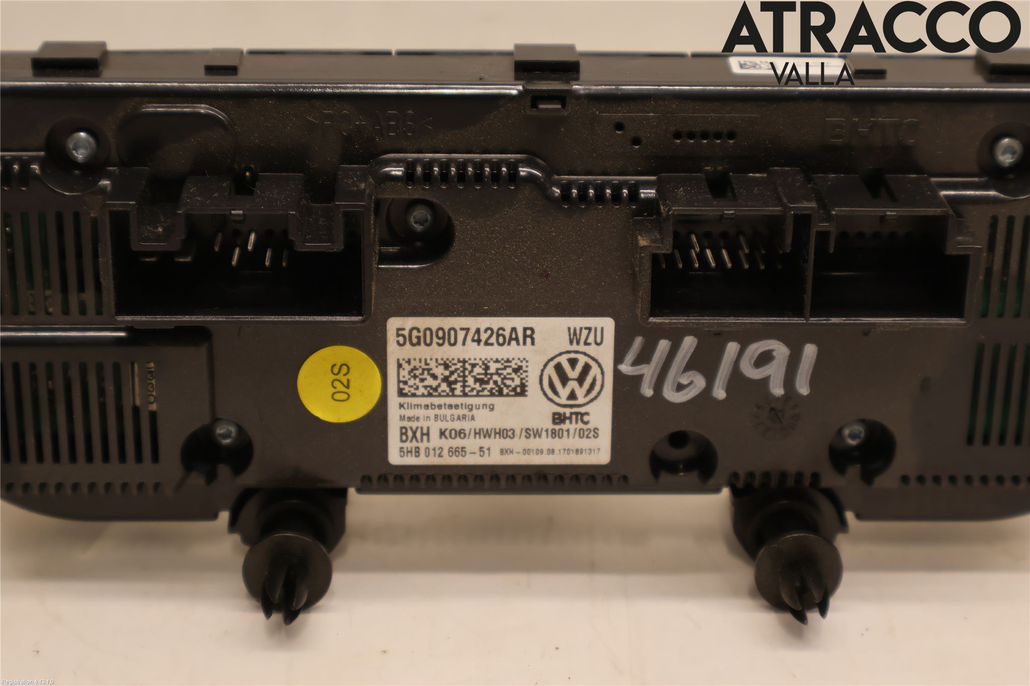 Volkswagen VW GOLF / E-GOLF VII 13-20 Varme Ac Betjening-Display
