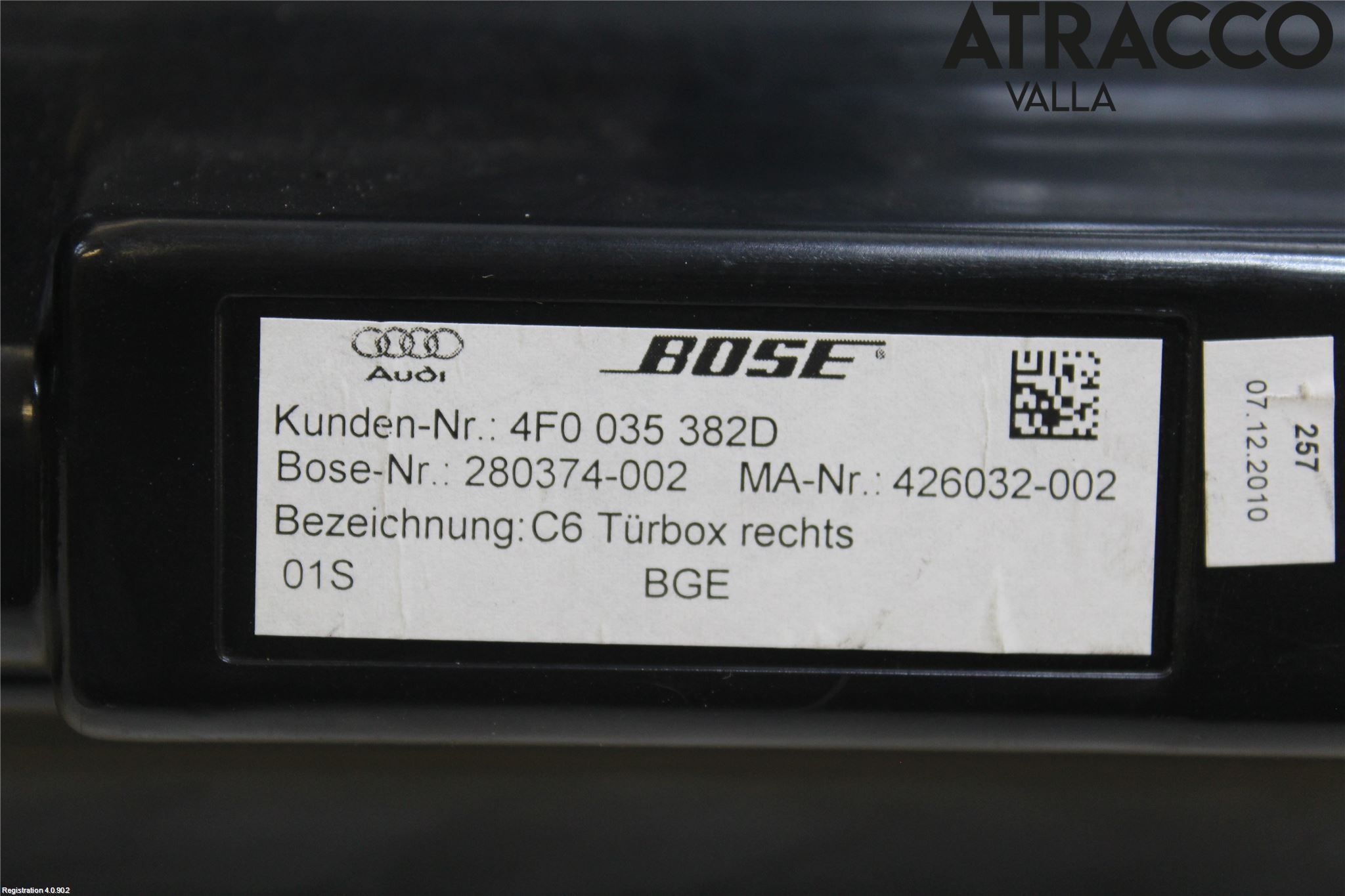 Audi A6/S6     05-11 Innr Høyttaler