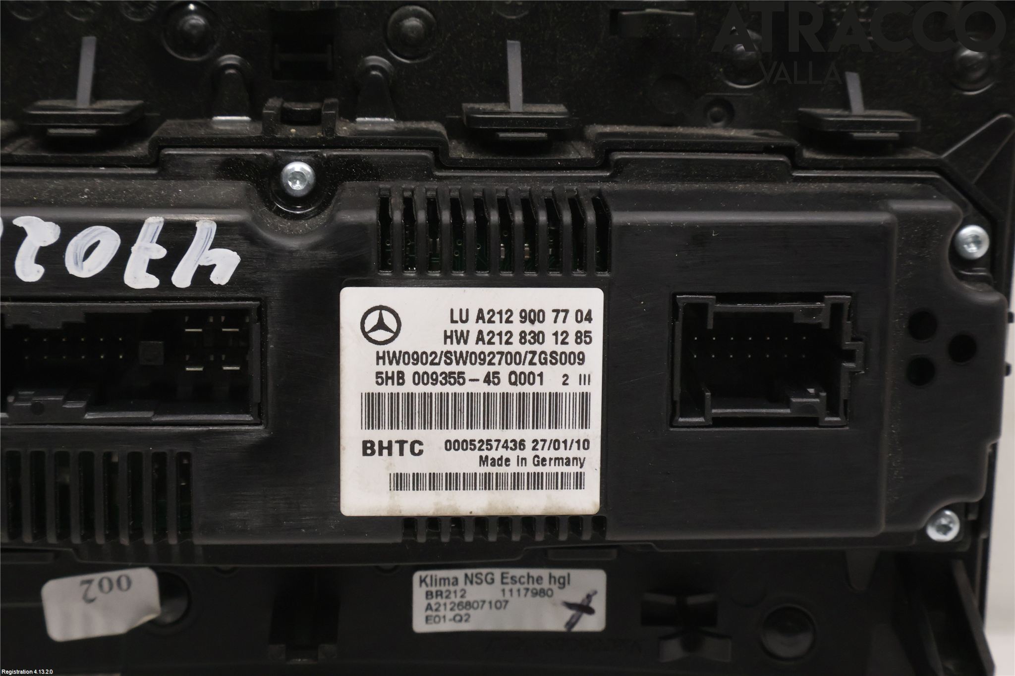 Mercedes-Benz MB E-KLASS (W212) 09-16 Varme Ac Betjening-Display