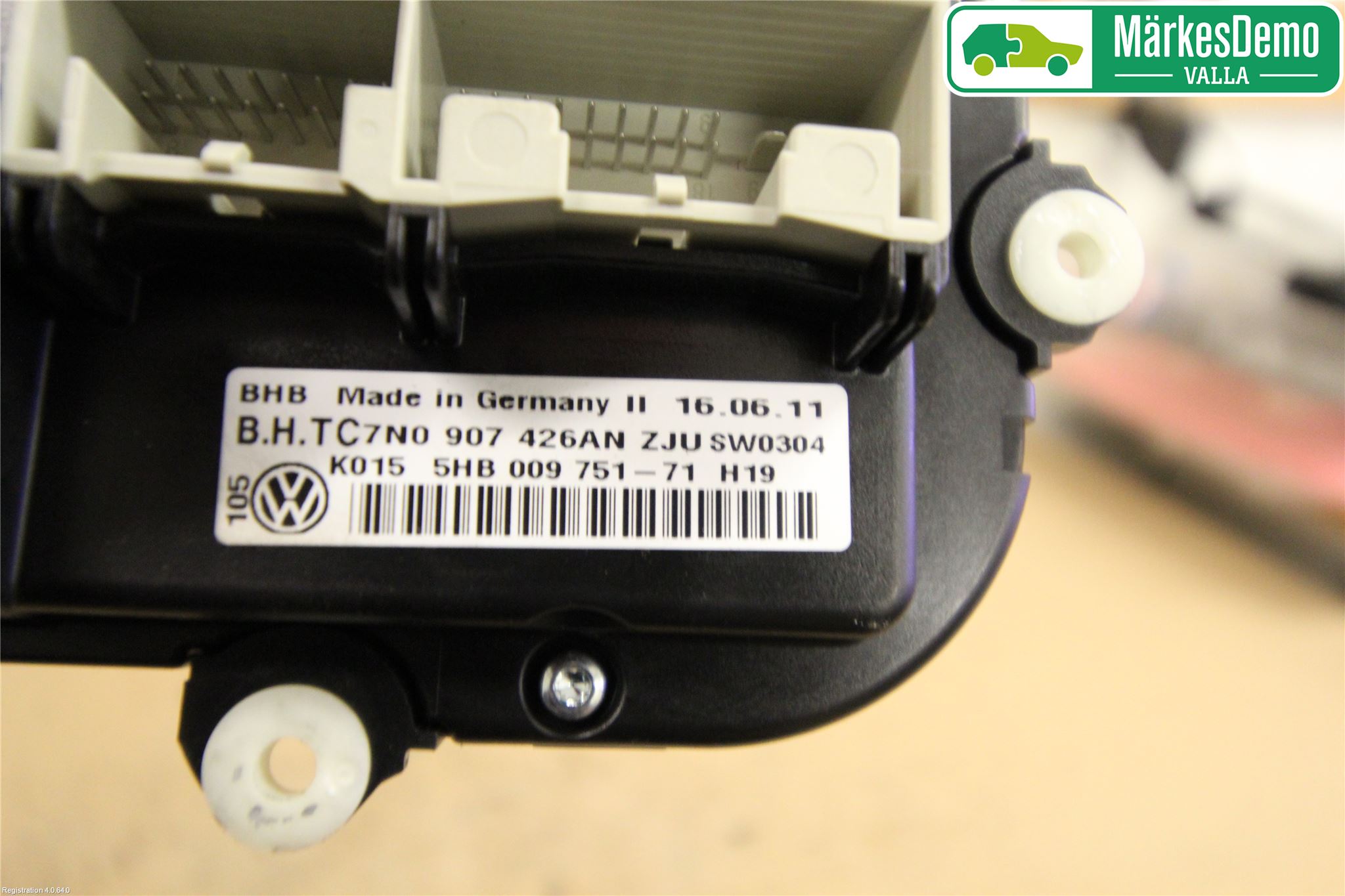 Volkswagen VW CADDY 11-15 Varme Ac Betjening-Display