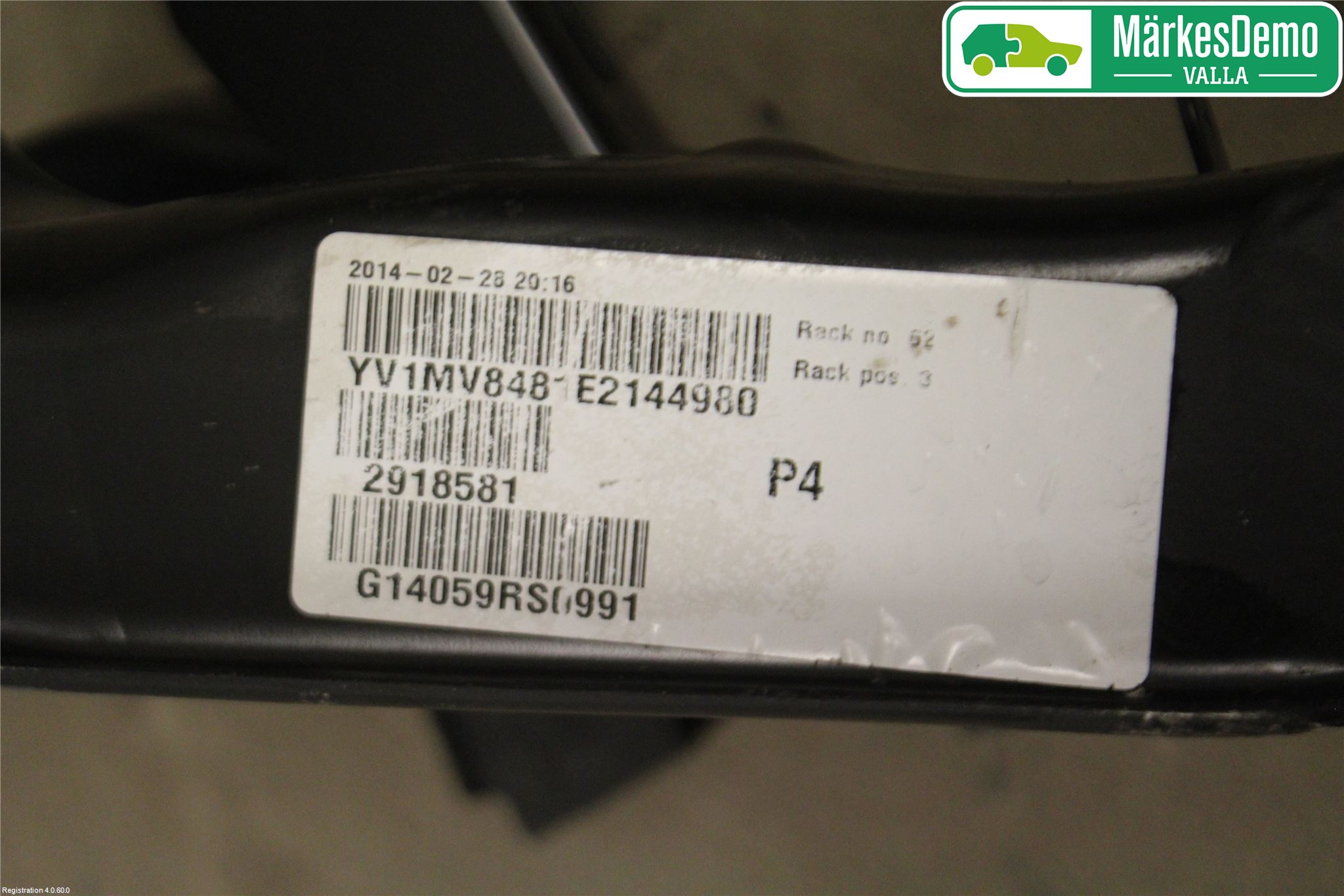 Volvo V40 12-19 Bakaksel Feste Travers-Ramme