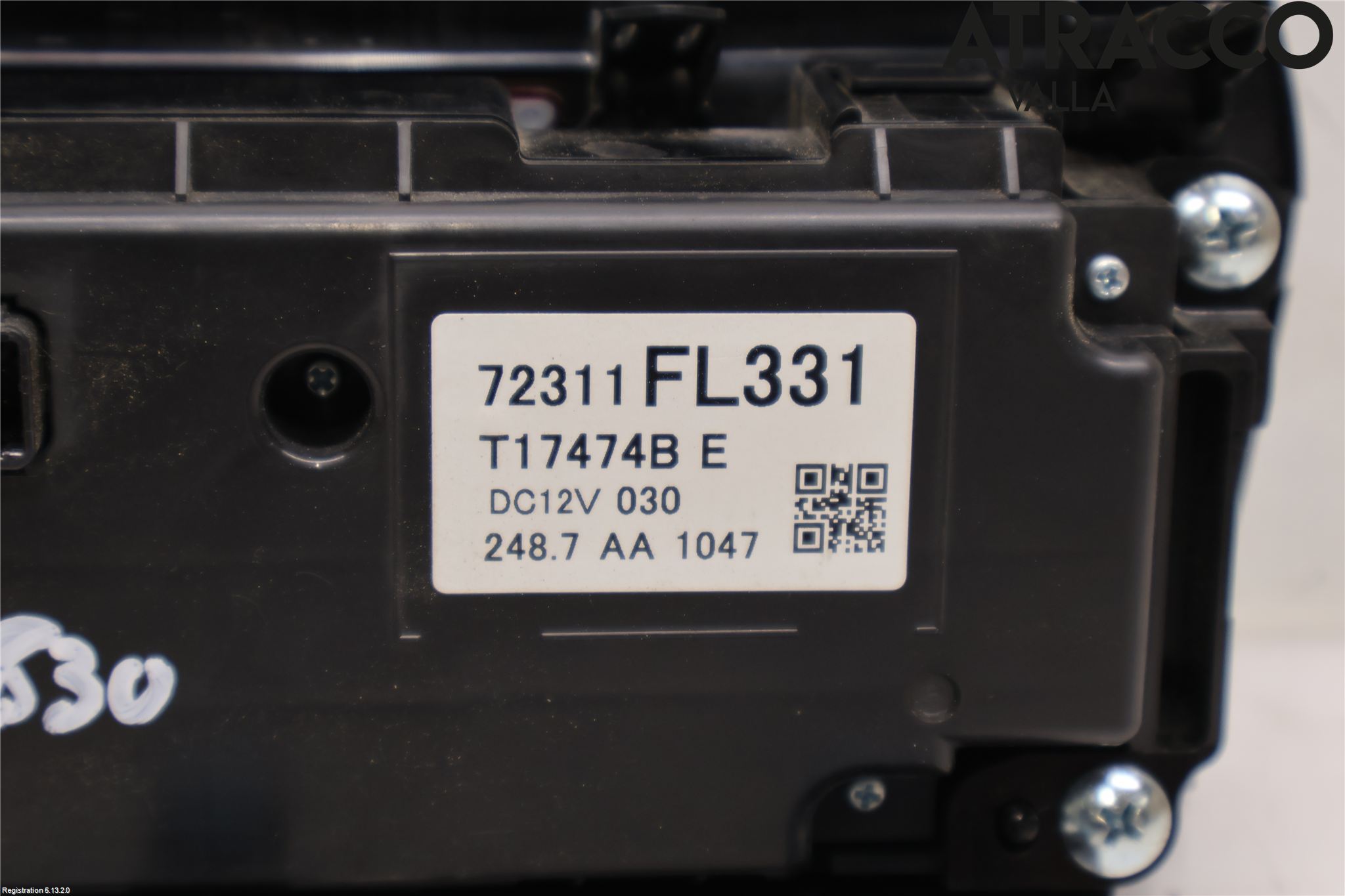 Subaru XV 18-22 Varme Ac Betjening-Display