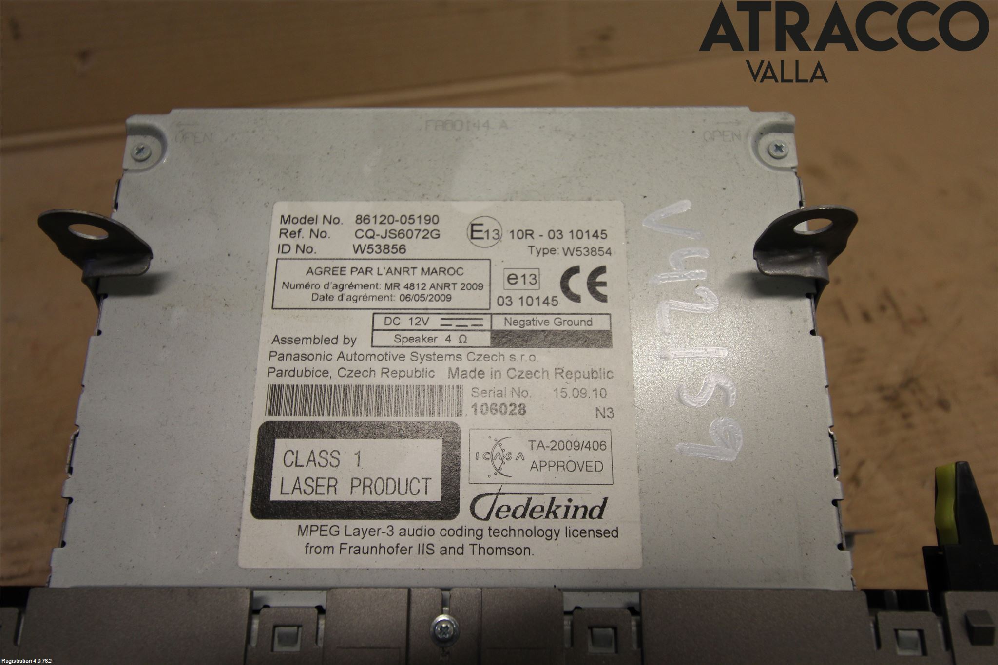 Toyota AVENSIS 09-15 Stereo Radio Med Cd