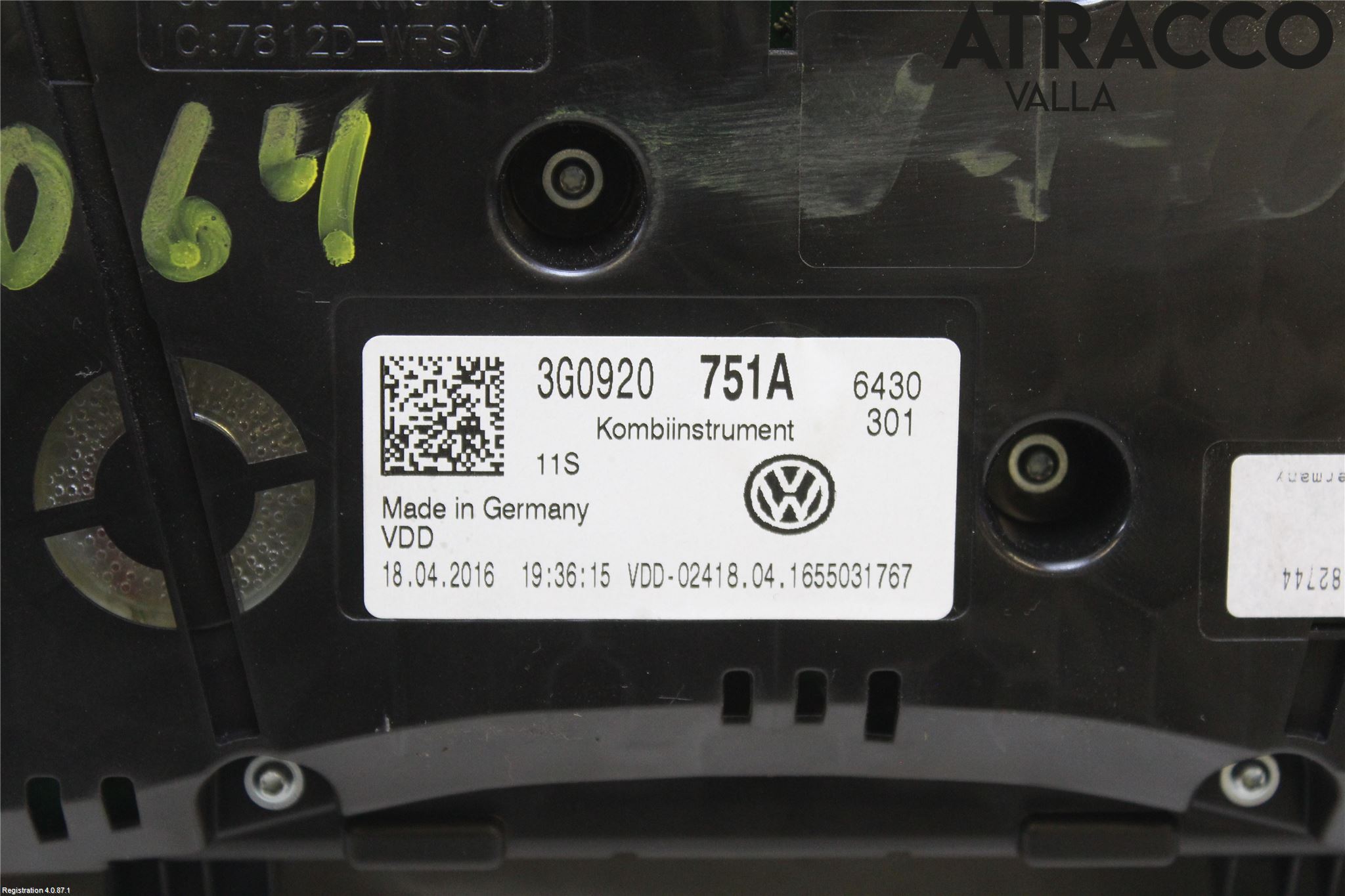 Volkswagen VW PASSAT 15-19 Instr Kombinert