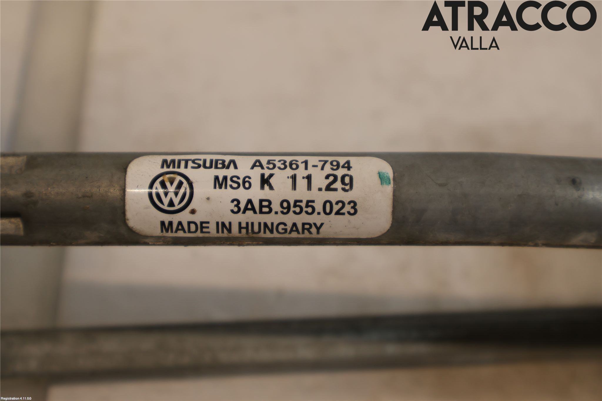 Volkswagen VW PASSAT 11-14 Viskeroverføring Frontrute