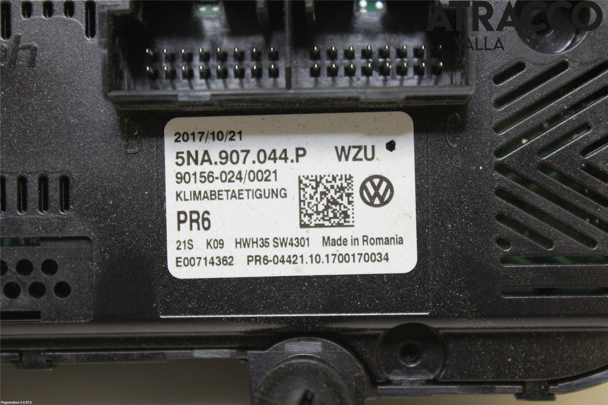 Volkswagen VW TIGUAN 16-24 Varme Ac Betjening-Display