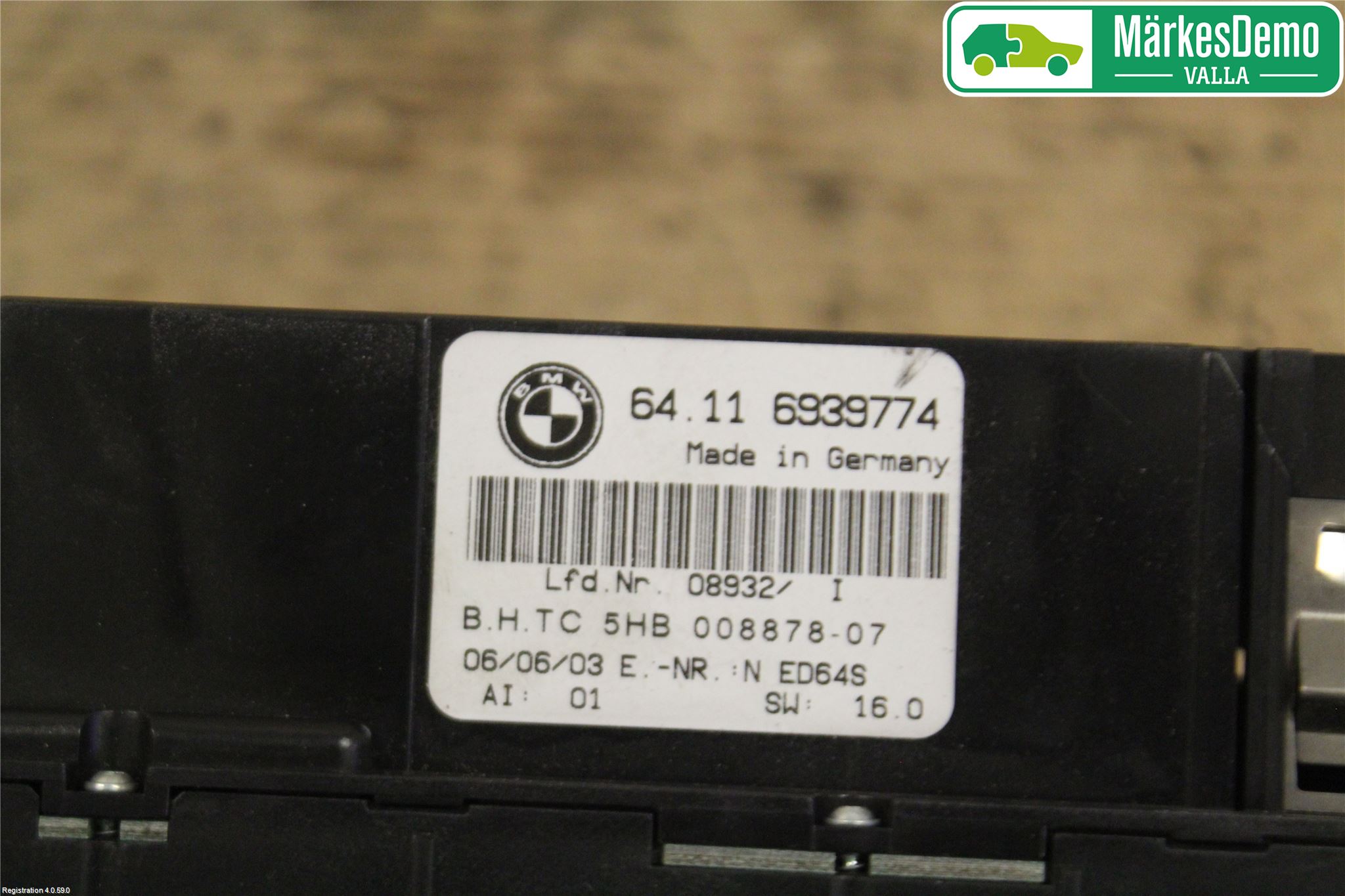 BMW 3 E46      98-05 Varme Ac Betjening-Display
