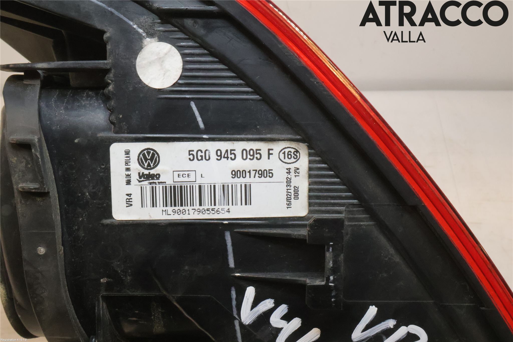 Volkswagen VW GOLF / E-GOLF VII 13-20 Baklykt Venstre