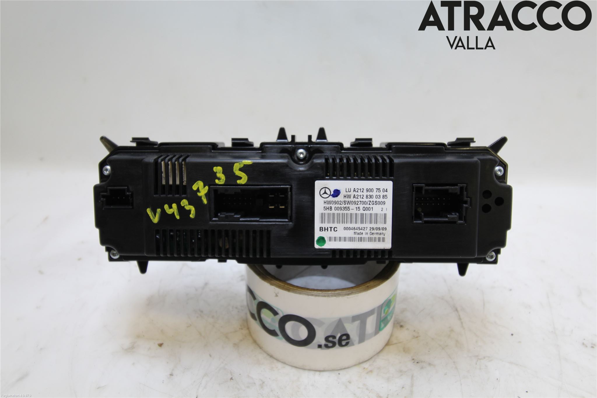 Mercedes-Benz MB E-KLASS (W212) 09-16 Varme Ac Betjening-Display