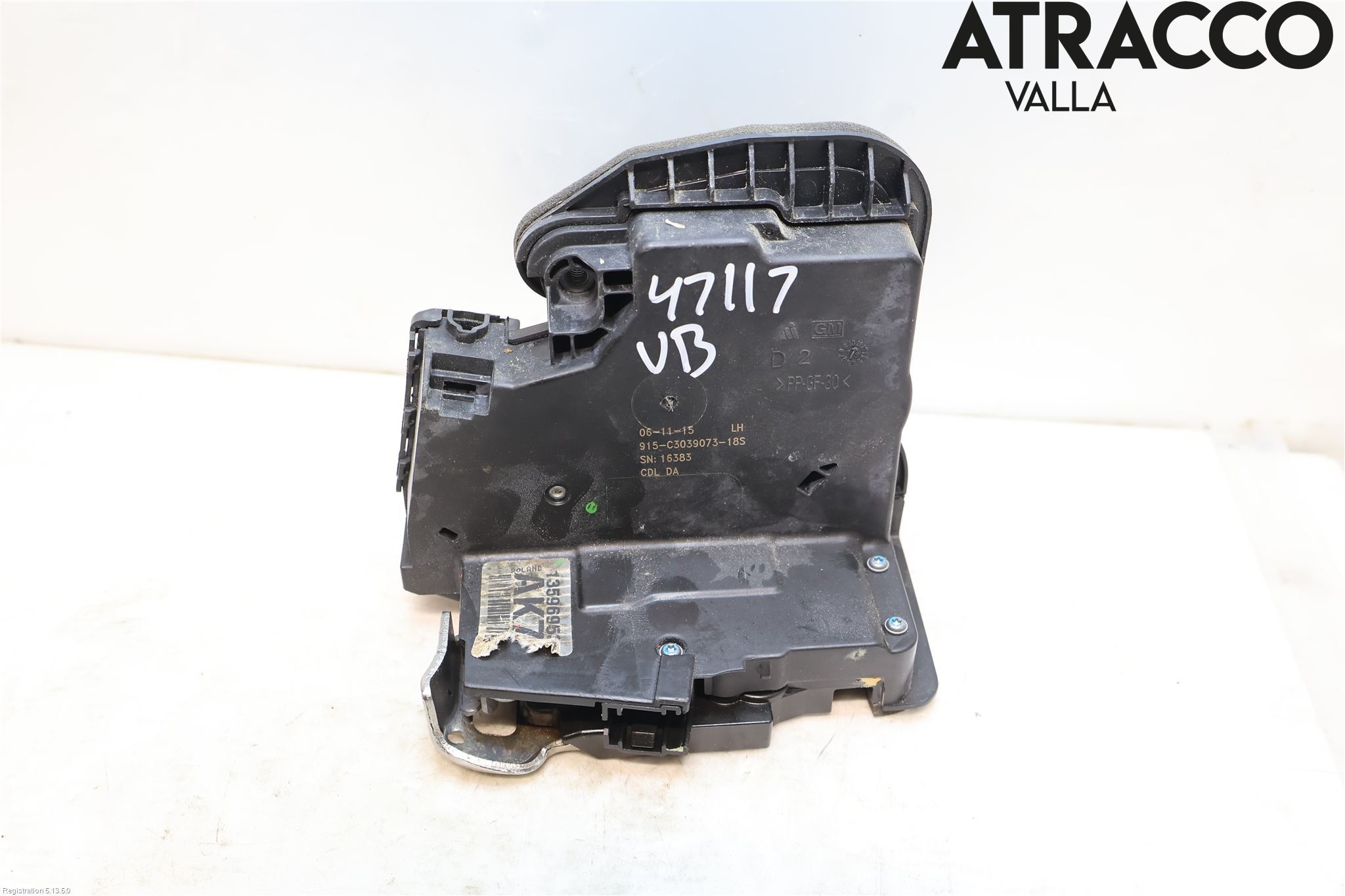 Opel ASTRA K 16-22 Dørlås - Låsekasse