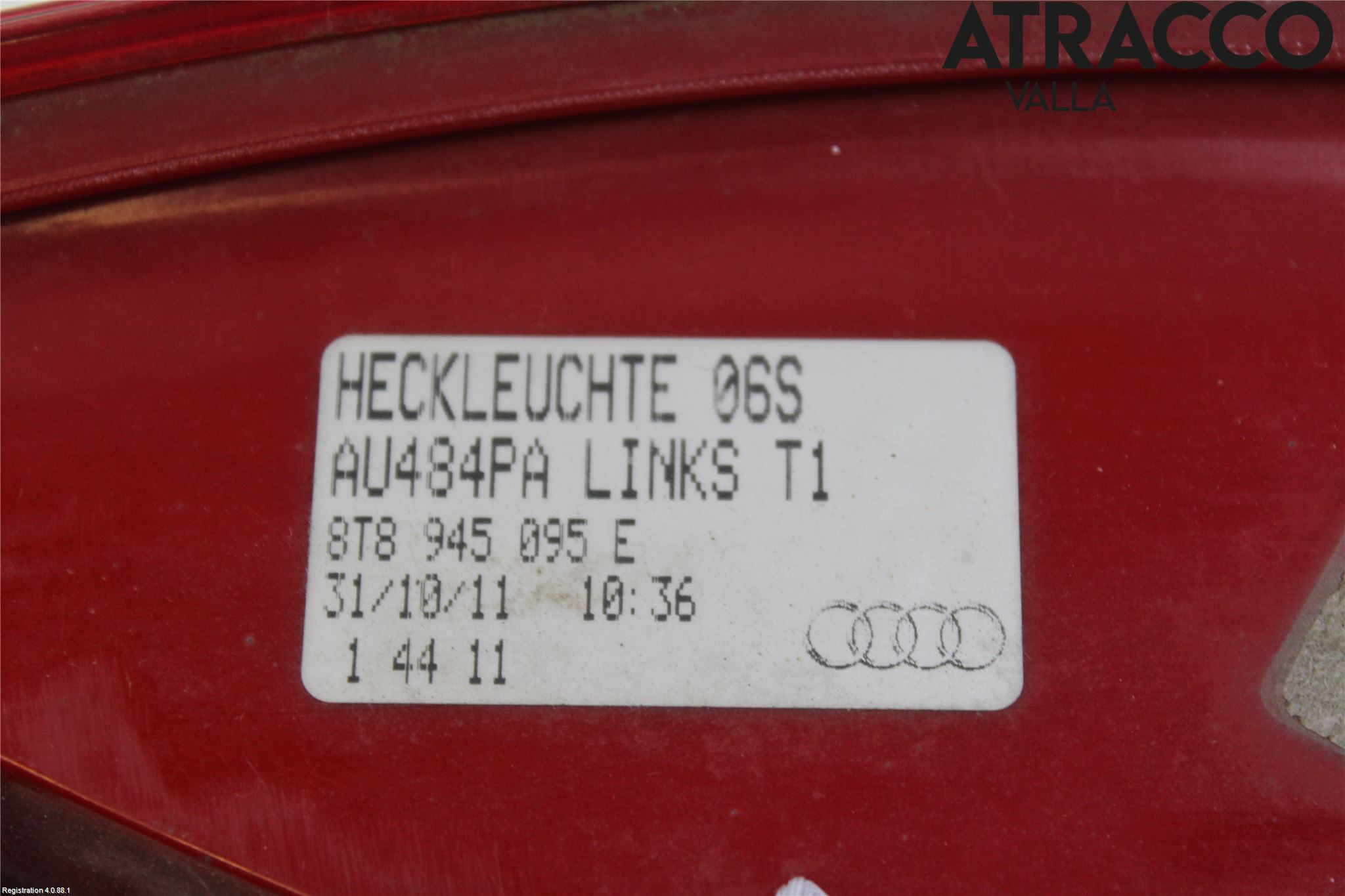 Audi A5 07-16 Baklykt Venstre