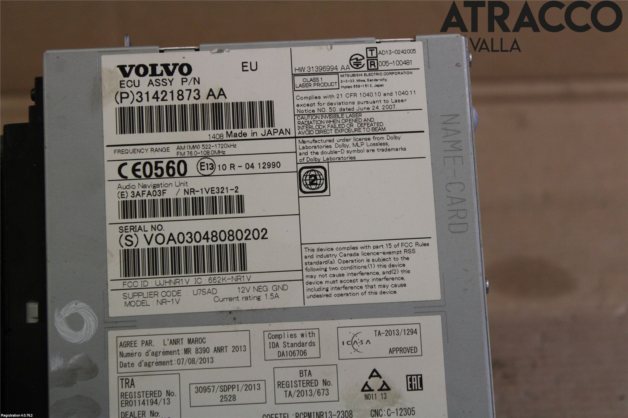 Volvo V60 14-18 Stereo Radio Med Cd
