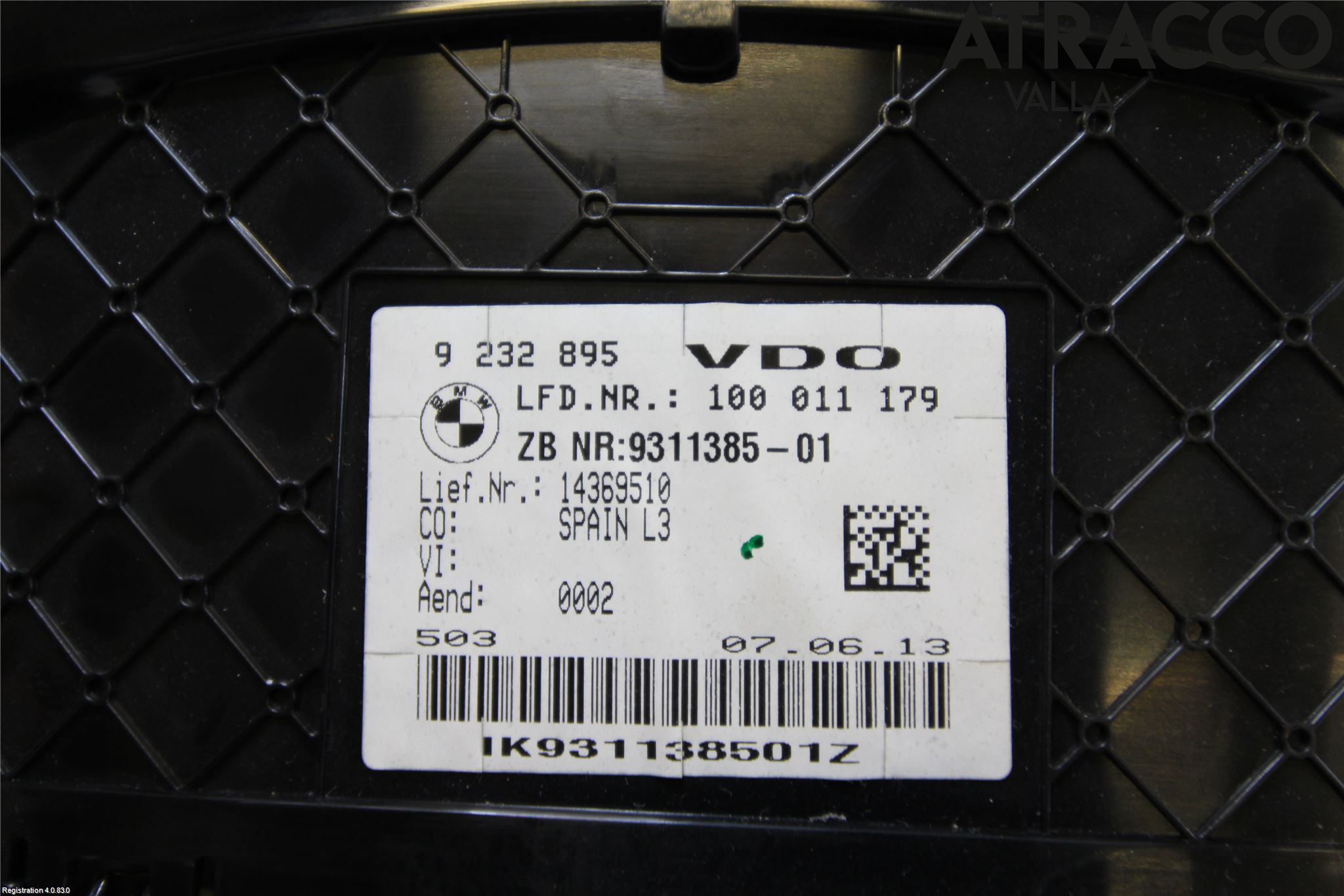 BMW 3 F30/F31/F80 12-19 Instr Kombinert