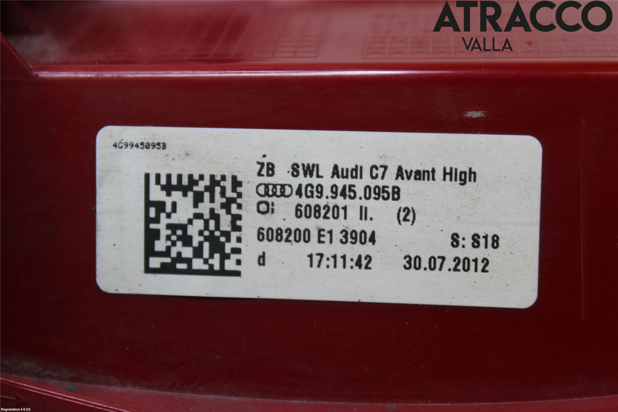 Audi A6/S6 4G 11-18 Baklykt Venstre