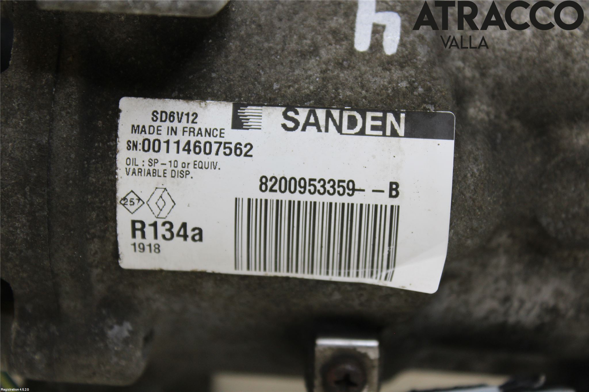 Renault KANGOO II 15-21 Varme Ac Kompressor