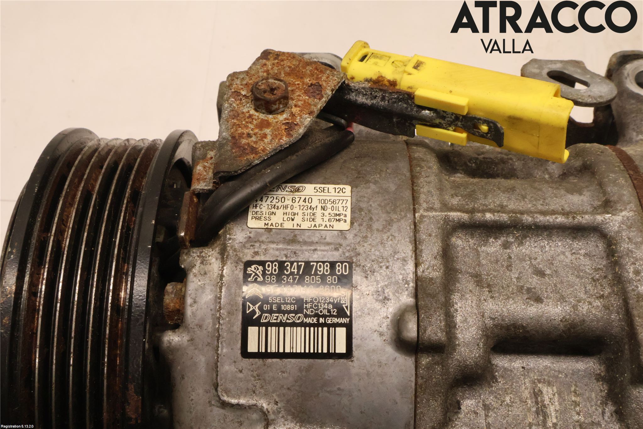 Opel CORSA F, CORSA-E 20- Varme Ac Kompressor