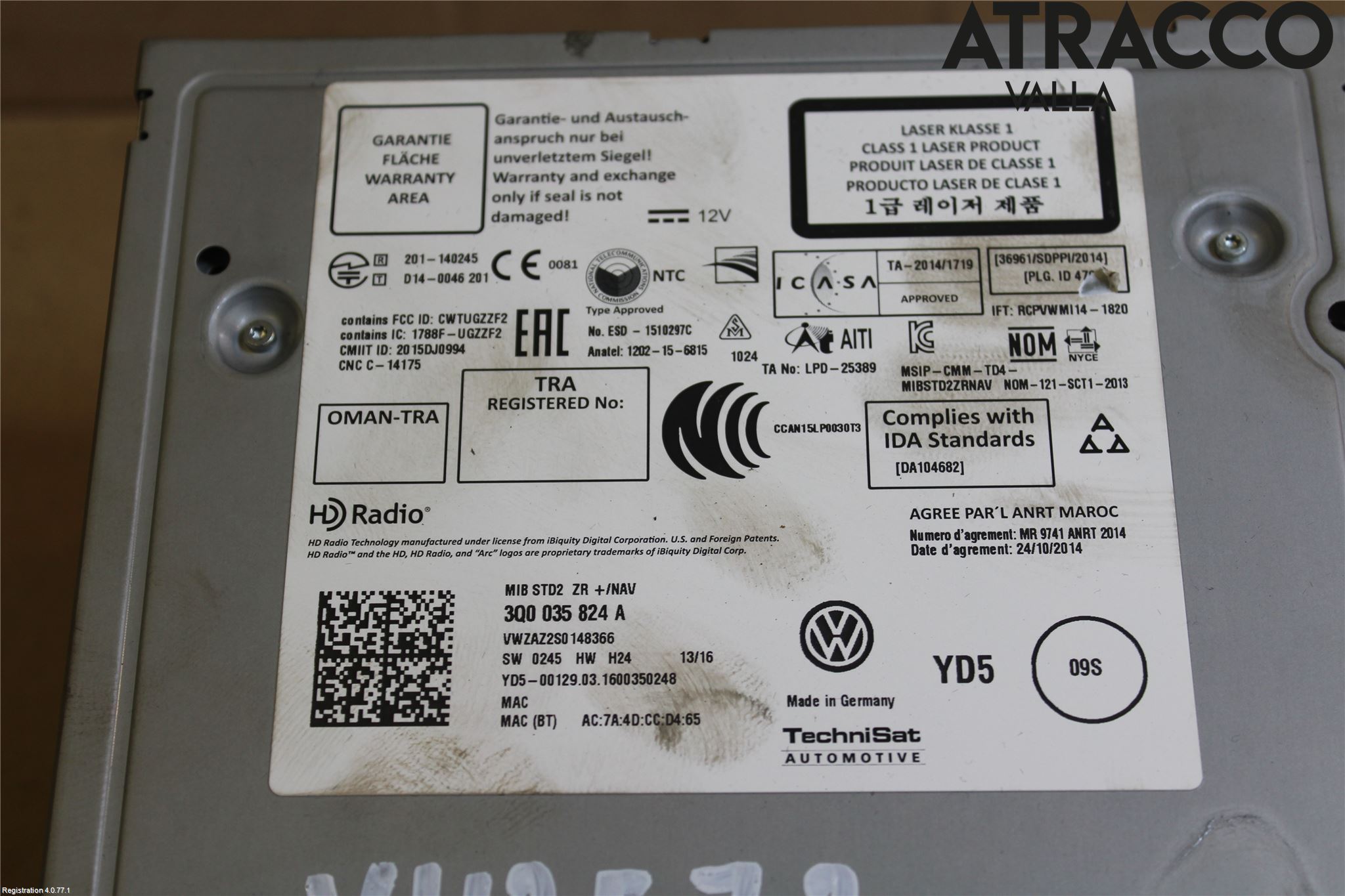 Volkswagen VW GOLF / E-GOLF VII 13-20 Stereo Radio