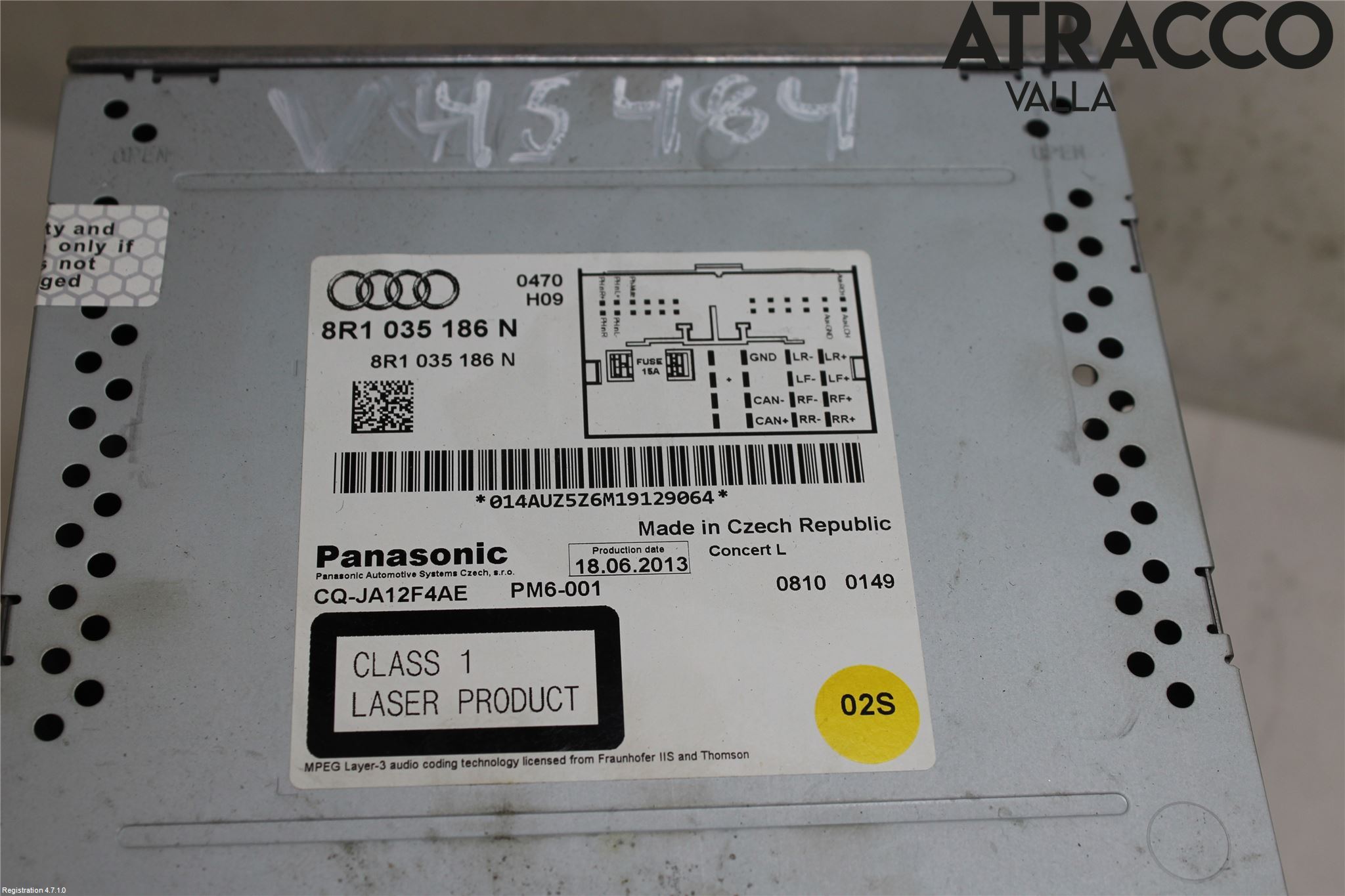 Audi A4 12-15 Stereo Radio Med Cd